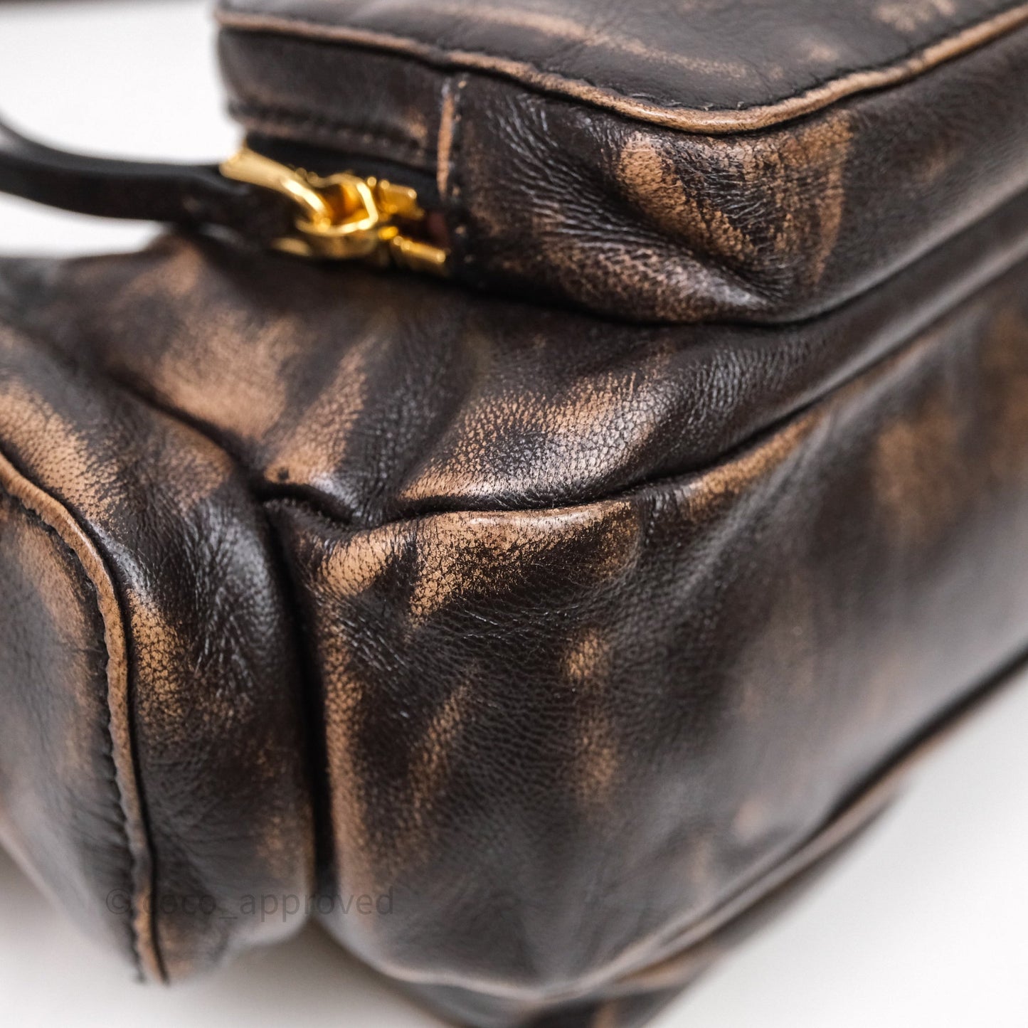 Miumiu Nappa leather Pocket bag Coffee