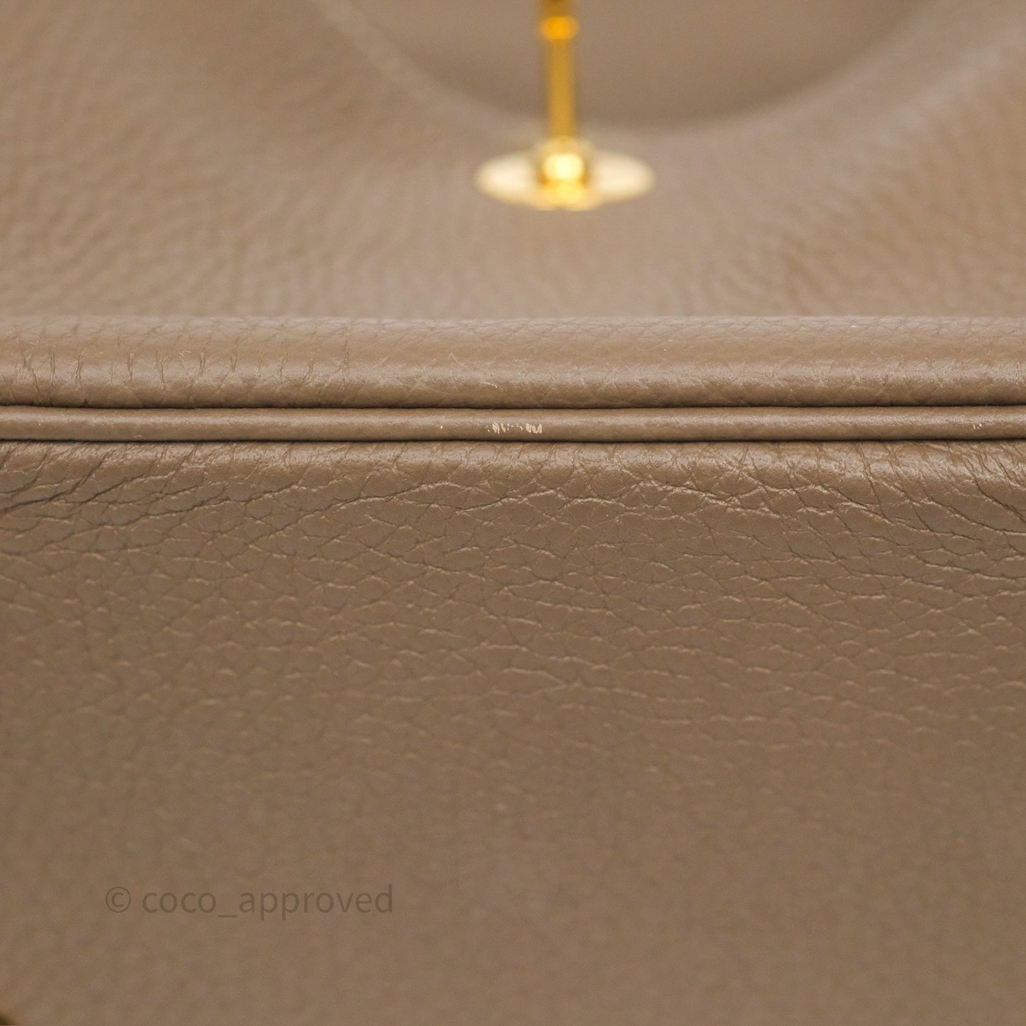 Hermès Mini Lindy 20 Etoupe 18 Clemence Gold Hardware