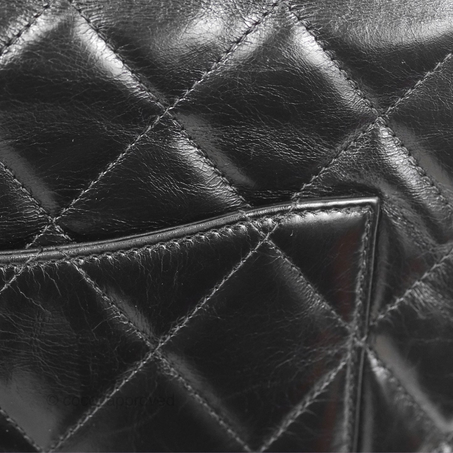 Chanel Gold Bar Top Handle Shoulder Bag Black Glazed Aged Calfskin Aged Gold Hardware