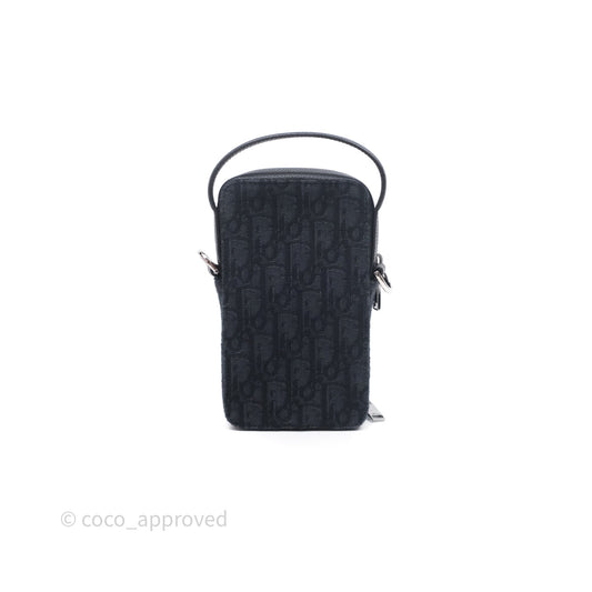 Christian Dior Men's Crossbody Bag Black Oblique Canvas