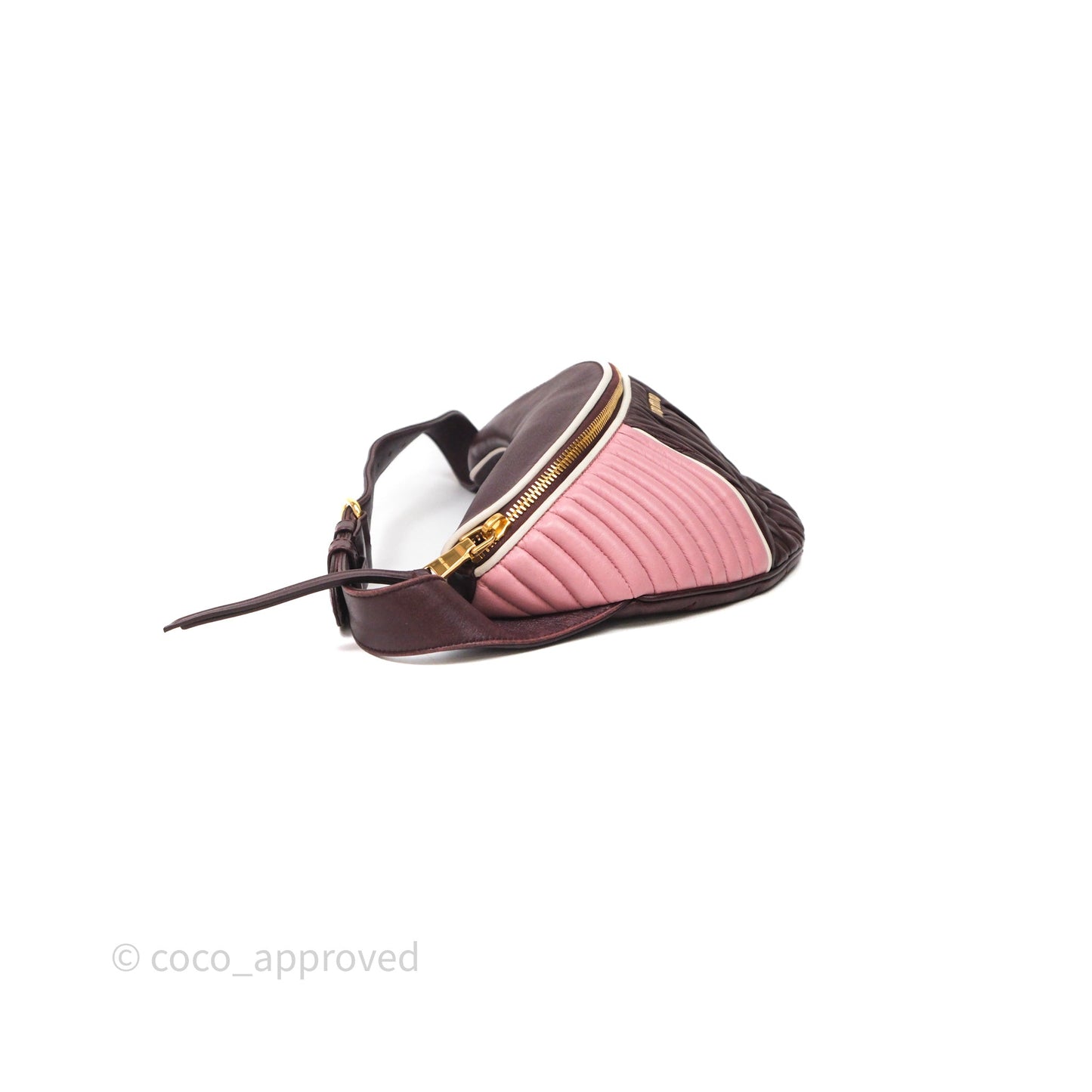 Miu Miu Bumbag Burgundy/Pink Gold Hardware
