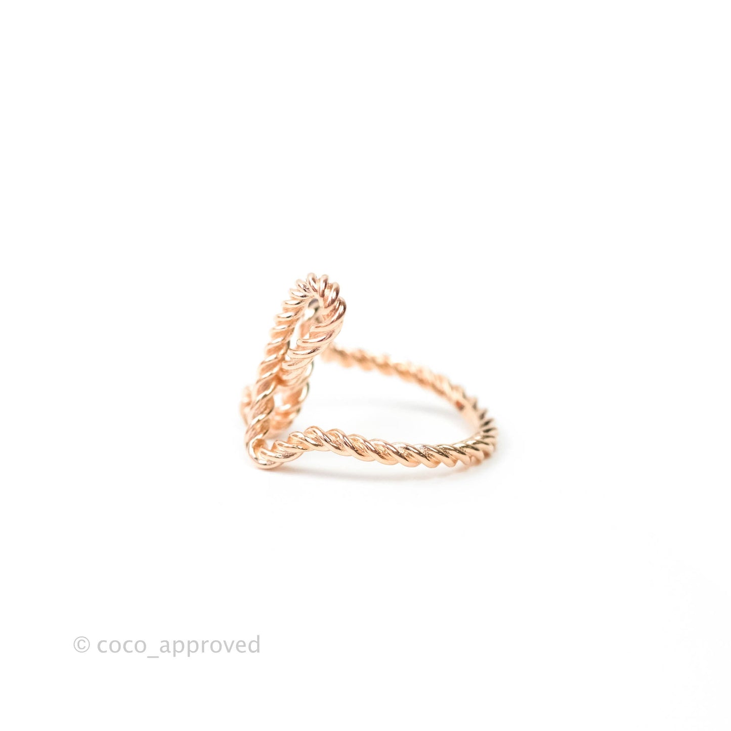 Hermès Cord'H Scarf Ring Brass in Rose Gold Tone