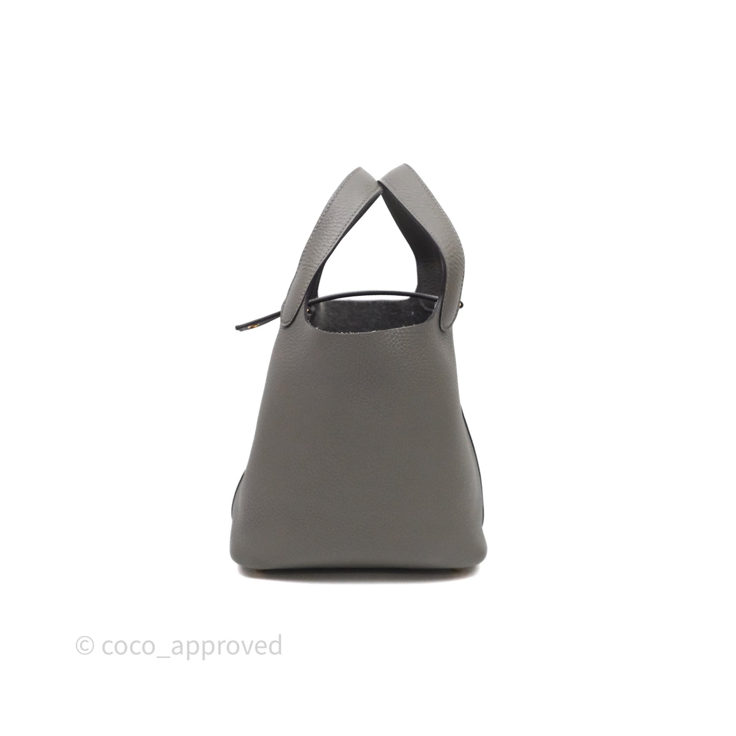 Hermès Picotin 18 Gris Meyer 0L Clemence Gold Hardware