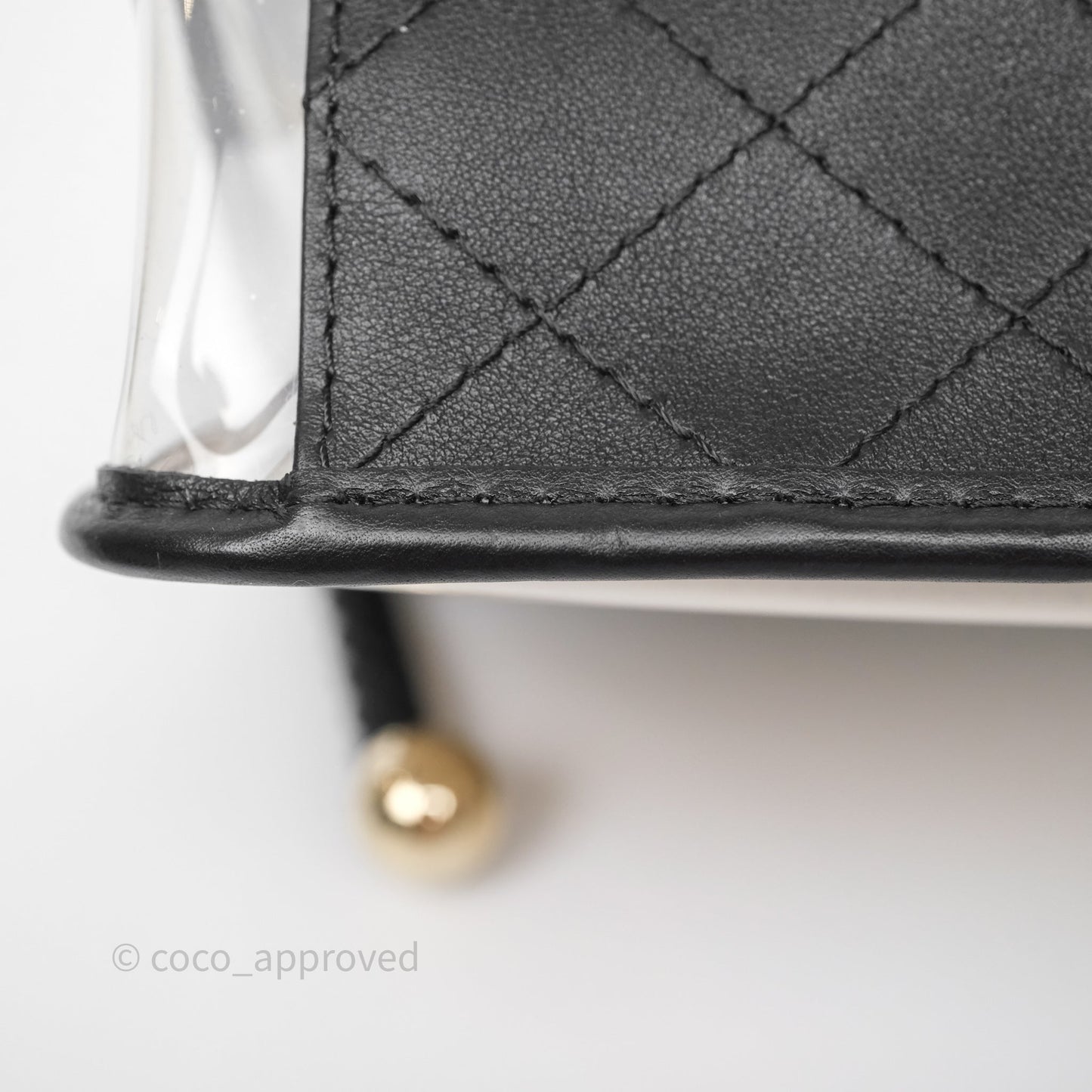 Chanel Medium Sand By The Sea PVC Flap Black Lambskin Gold Hardware