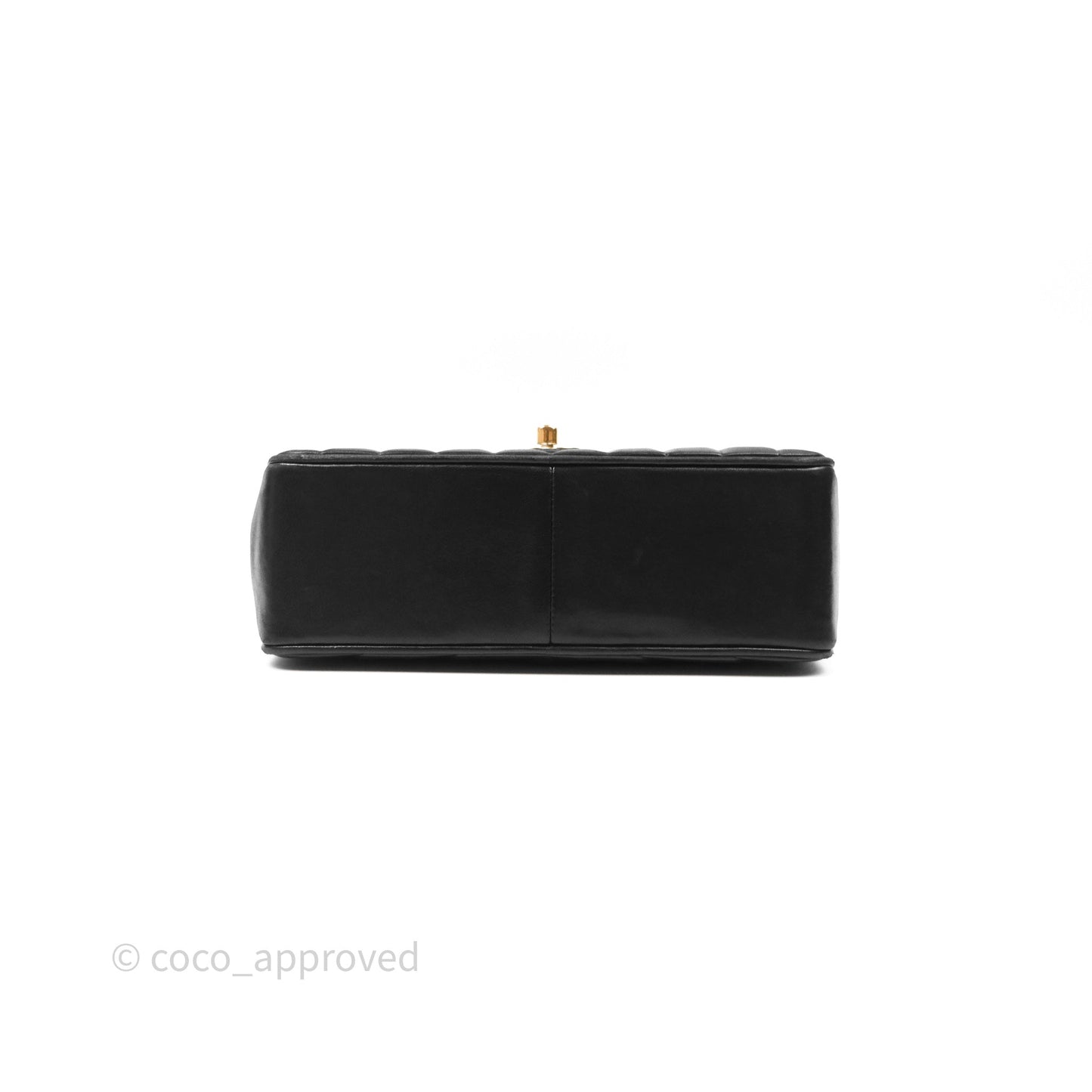 Chanel Vintage Chevron Envelope Flap Bag Black Lambskin 24K Gold Hardware