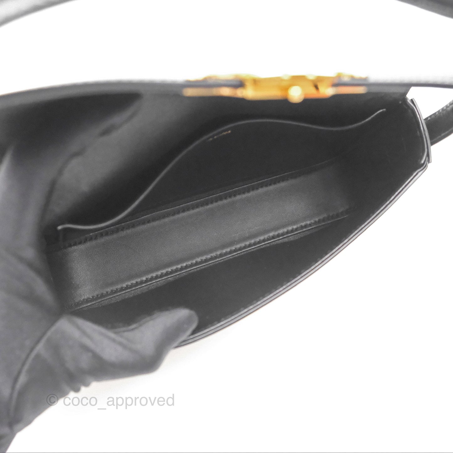 Celine Triomphe Shoulder Bag Black Calfskin