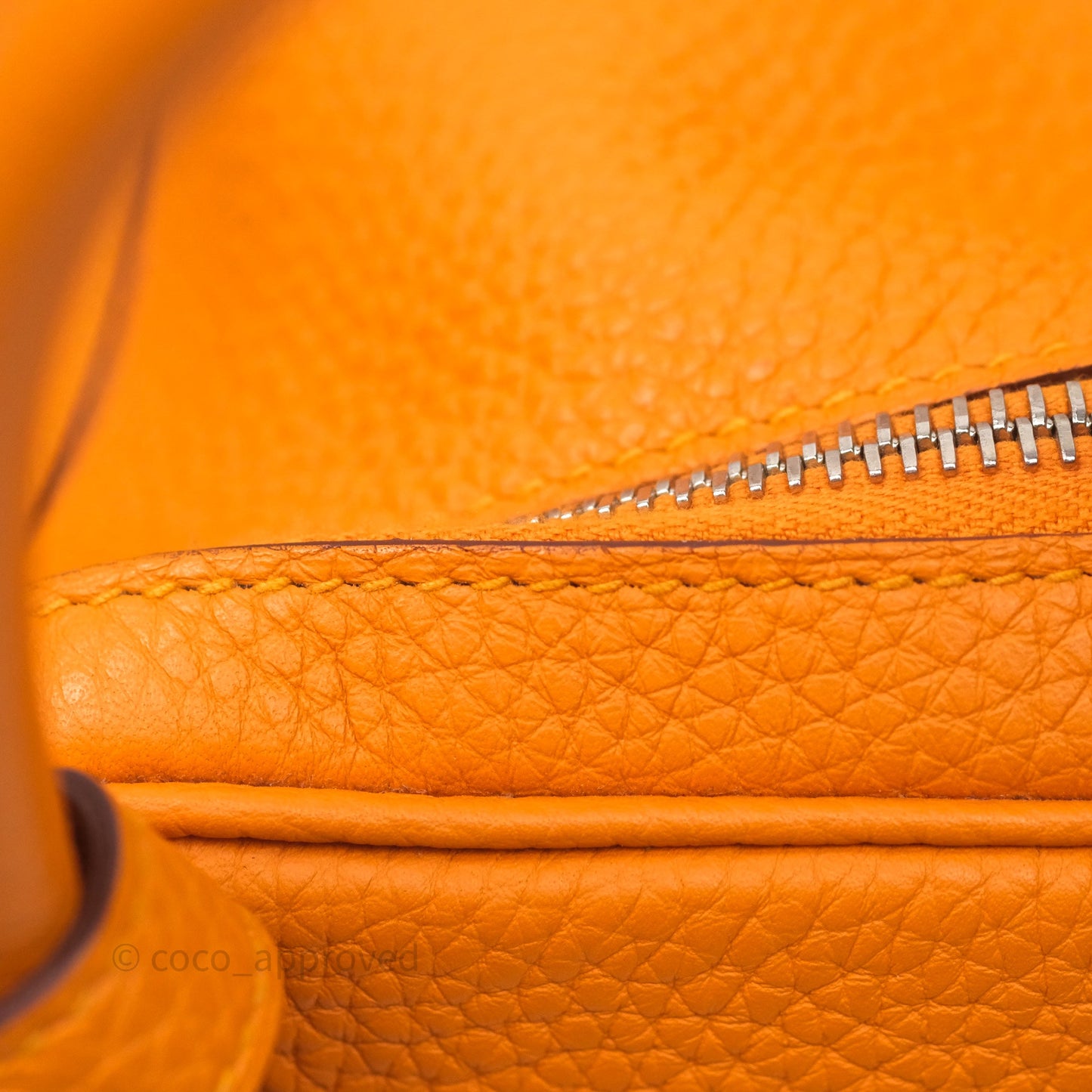 Hermès Lindy 30 Abricot I9 Clemence Palladium Hardware