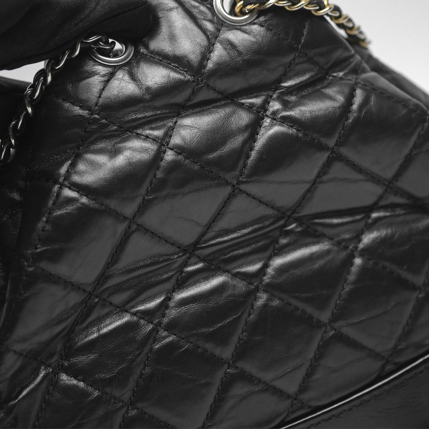 Chanel Small Gabrielle Backpack Black Aged Calfskin