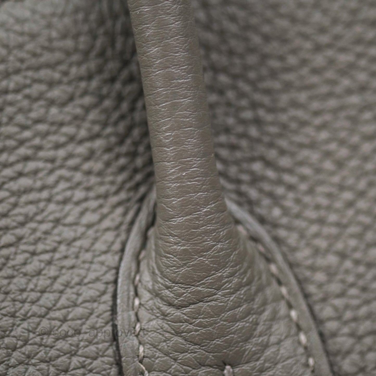 Hermes Birkin 25 Retourne Gris Meyer 0L Togo Gold Hardware