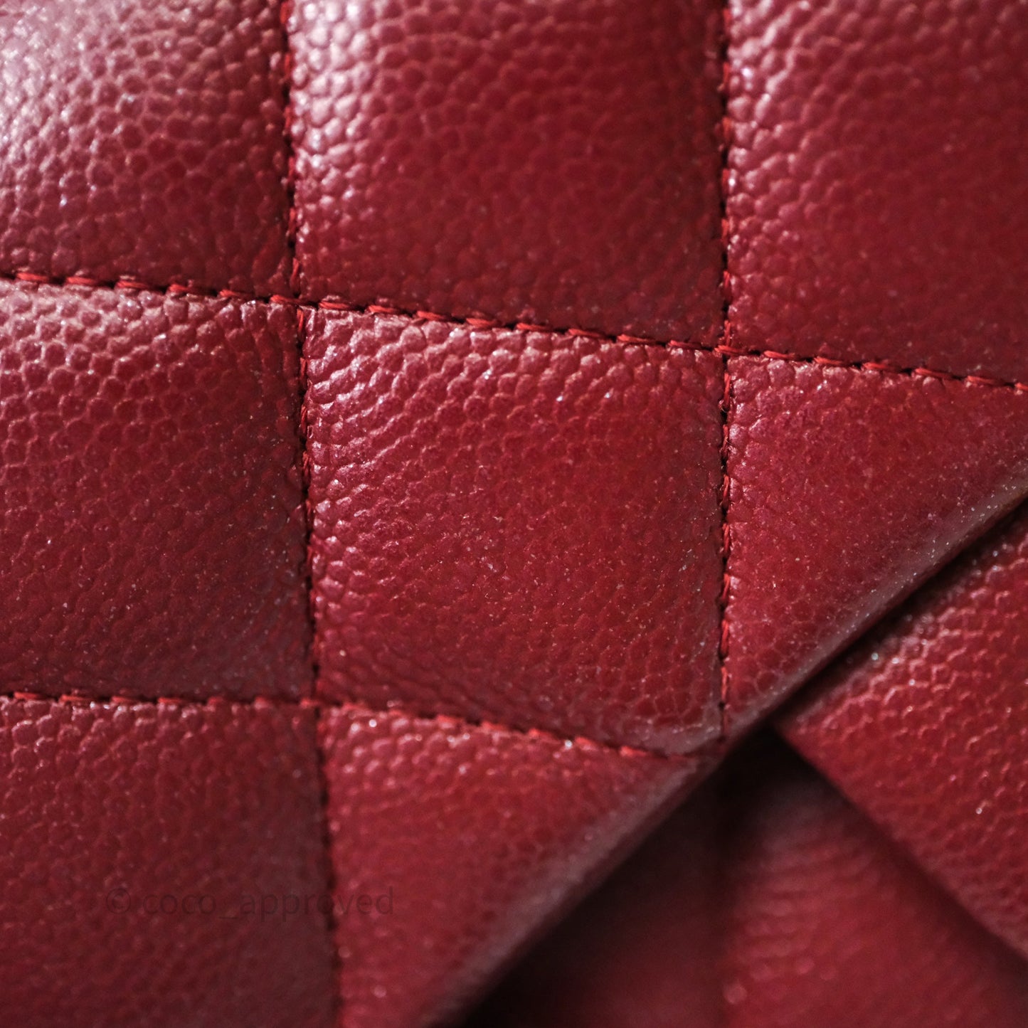 Chanel Classic Quilted Mini Rectangular Flap Burgundy Caviar Aged Gold Hardware