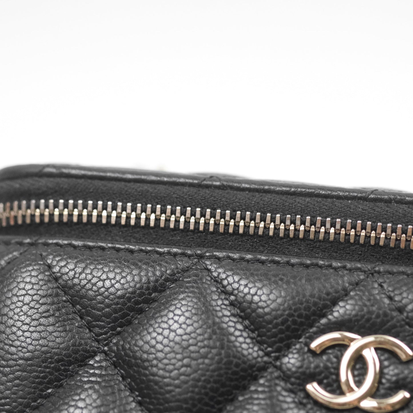 Chanel Vanity with CC Chain Black Caviar Gold Hardware