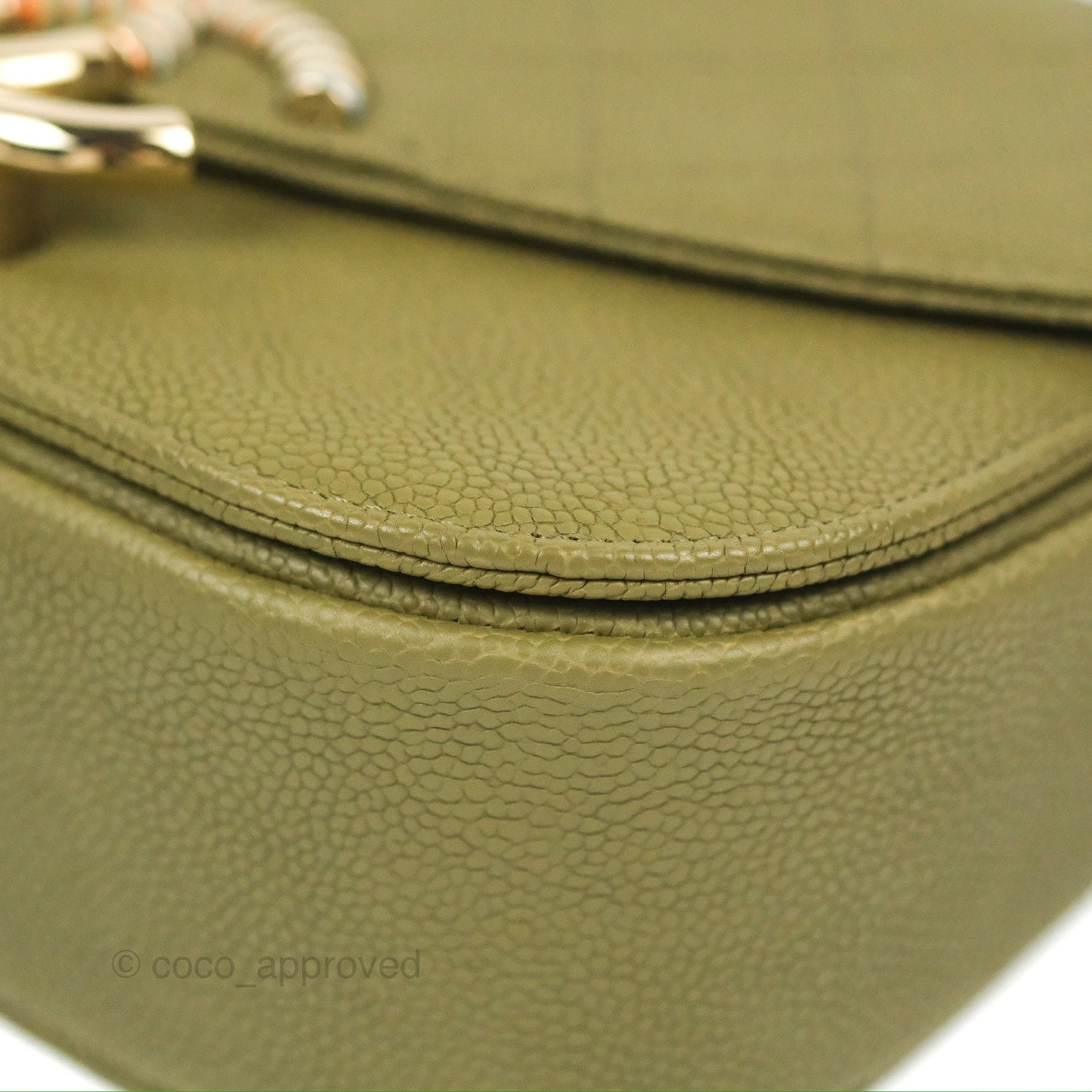 Chanel Small Cuba Top Handle Flap Khaki Caviar