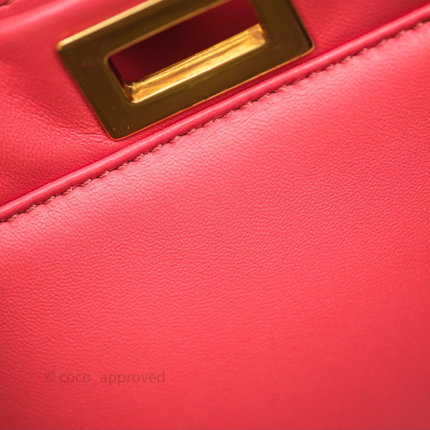 Fendi Nappa Mini Peekaboo Bag Hot Pink