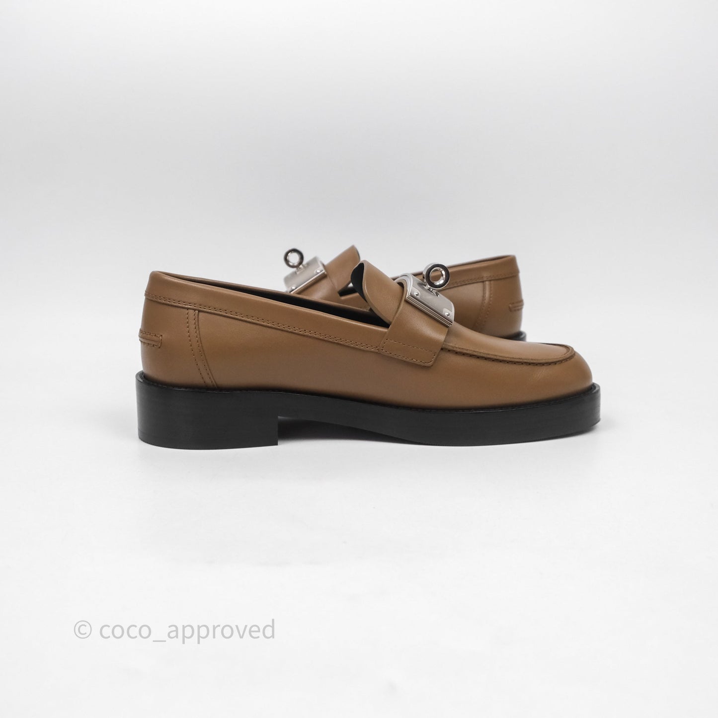 Hermès A Eclair Kelly Loafer Brown Size 38.5