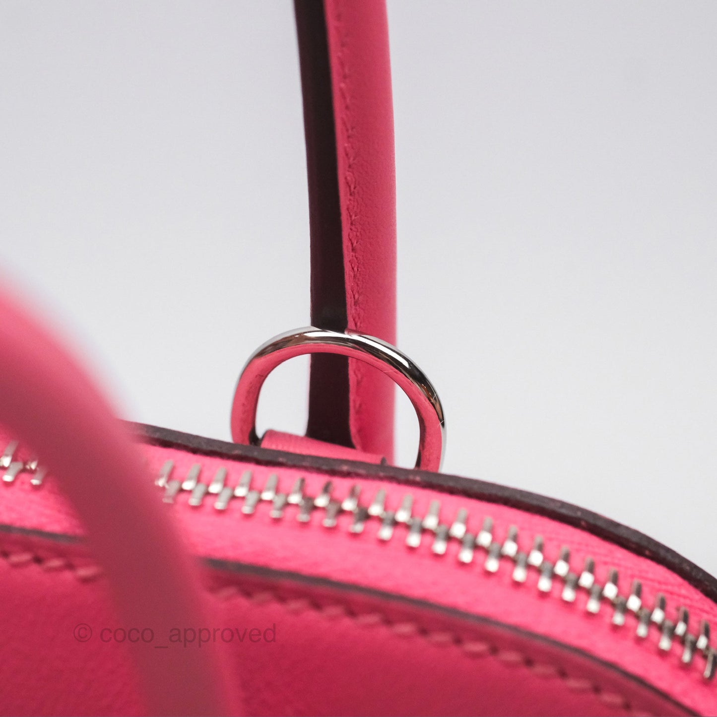 Hermès Bolide 27 Rose Azalée 8W Swift Palladium Hardware