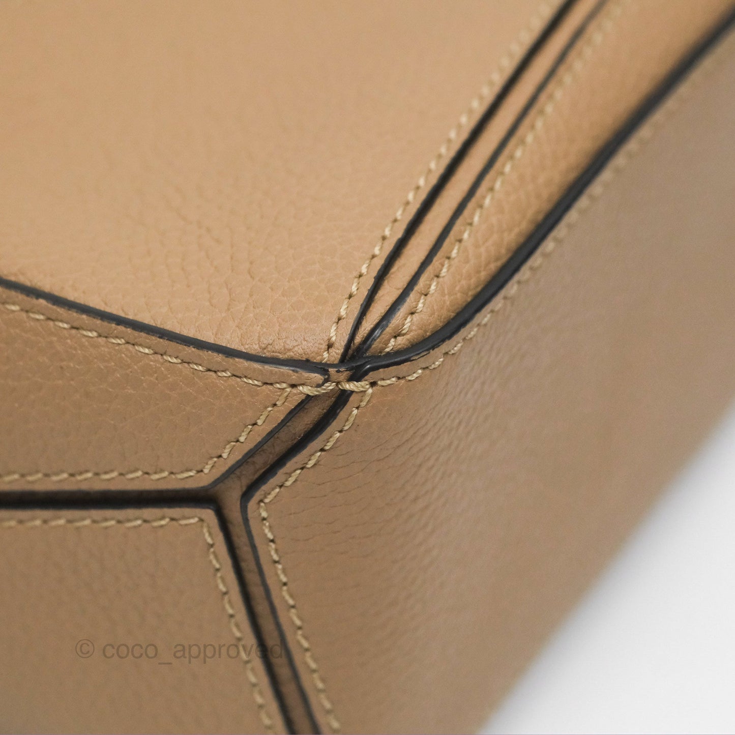 Loewe Mini Puzzle Bag Sand Calfskin Gold Hardware