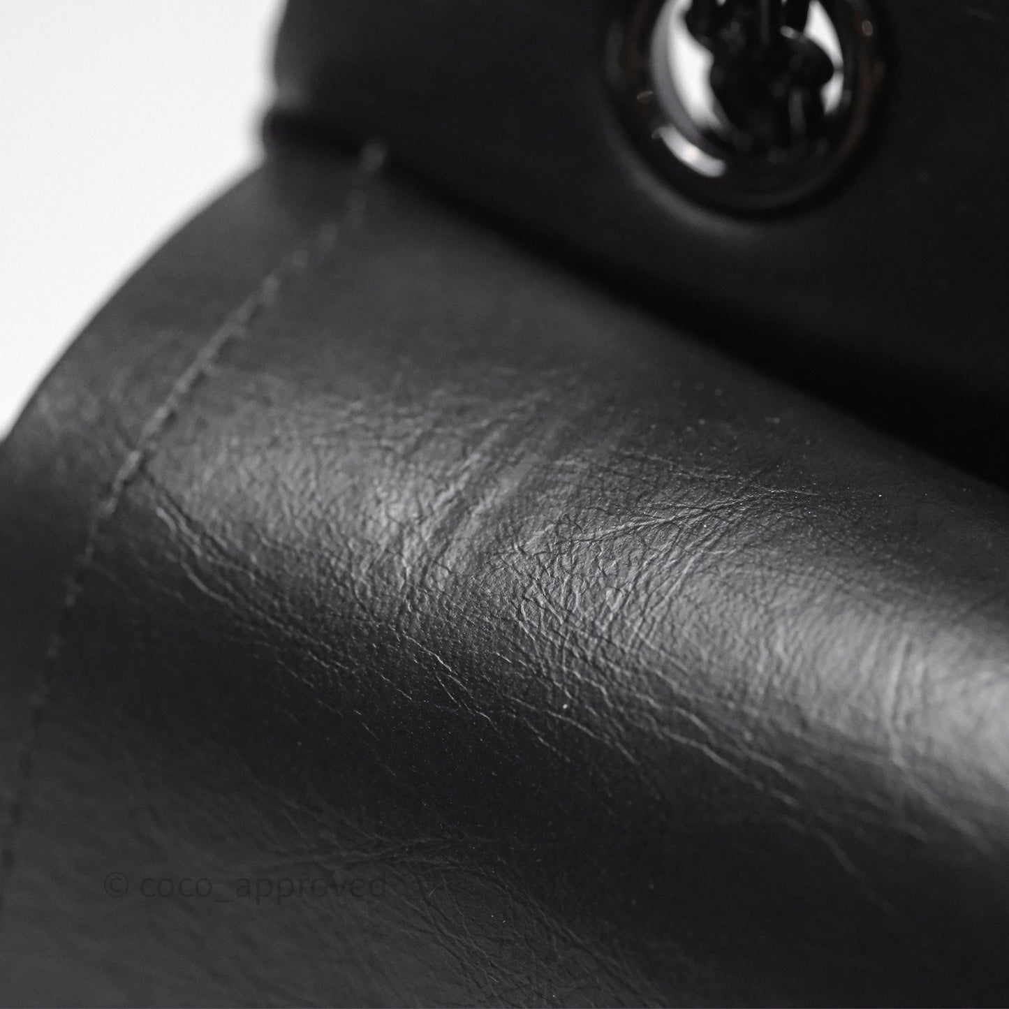 Chanel Reissue 225 Chevron Aged Calfskin So Black