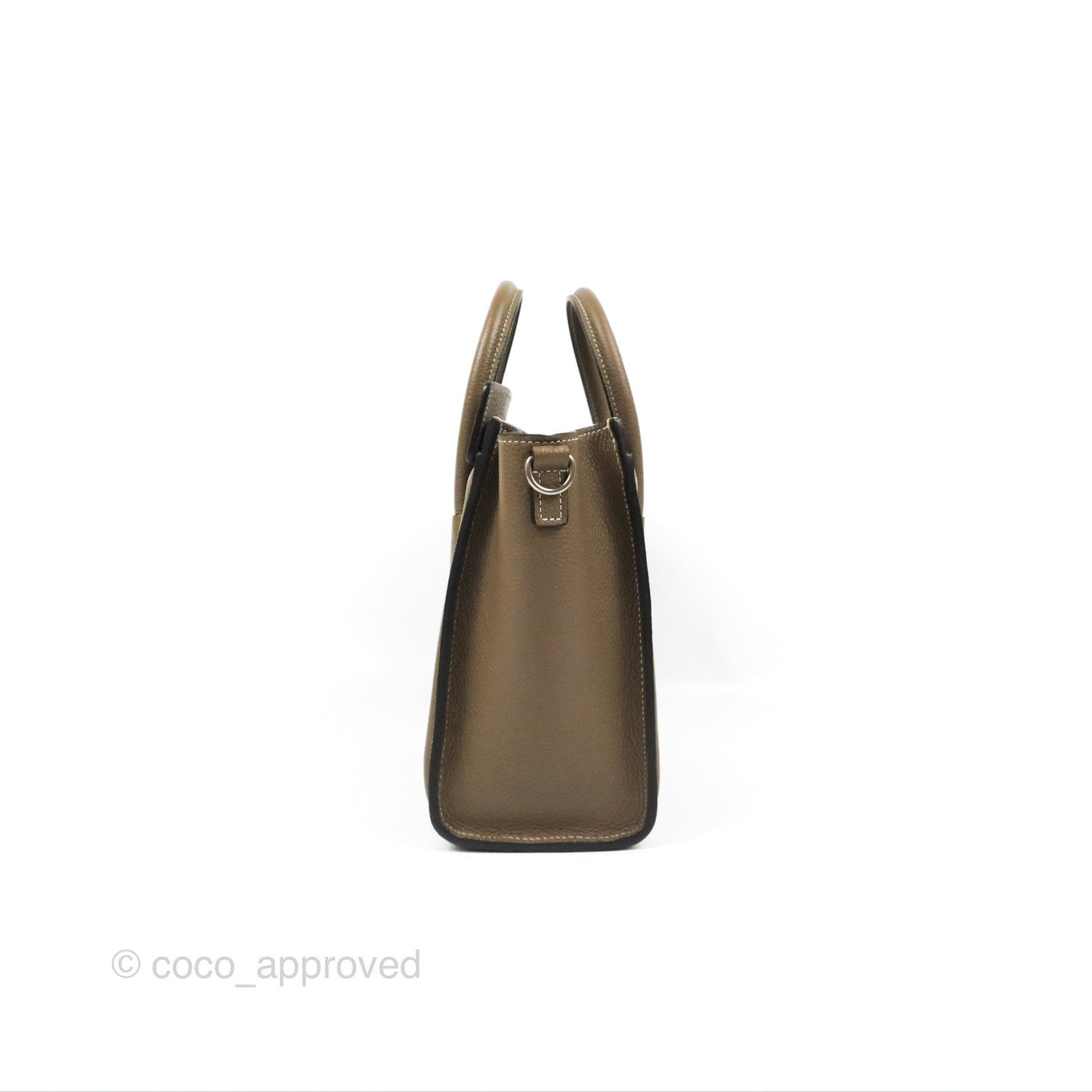 Celine Nano Luggage in Souris Drummed Calfskin