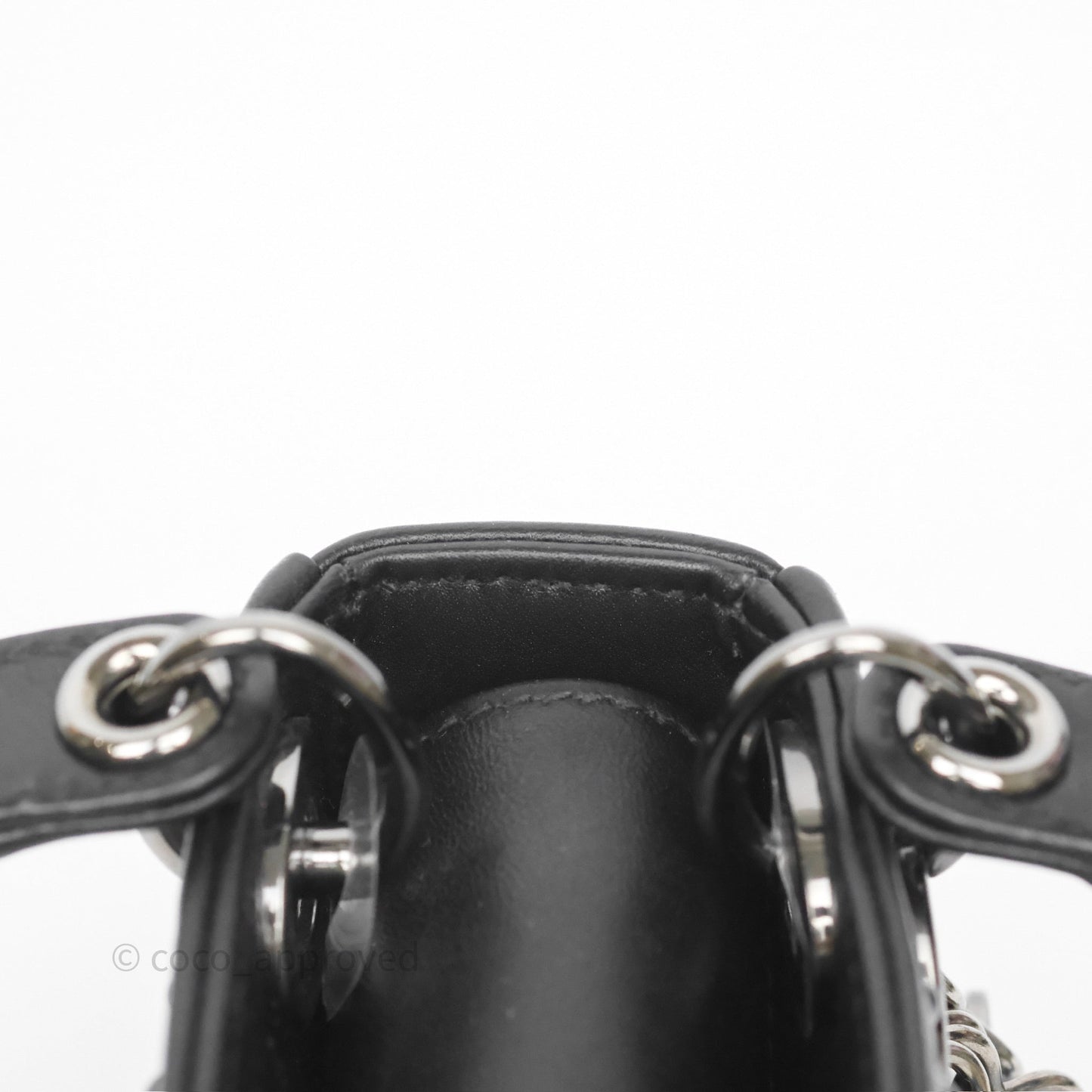 Christian Dior Micro Lady Dior Studded Cannage Black Lambskin