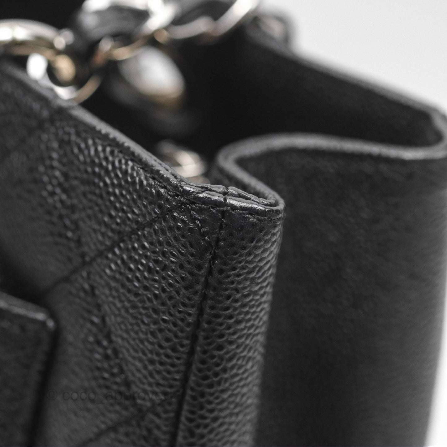 Chanel GST Black Caviar Silver Hardware