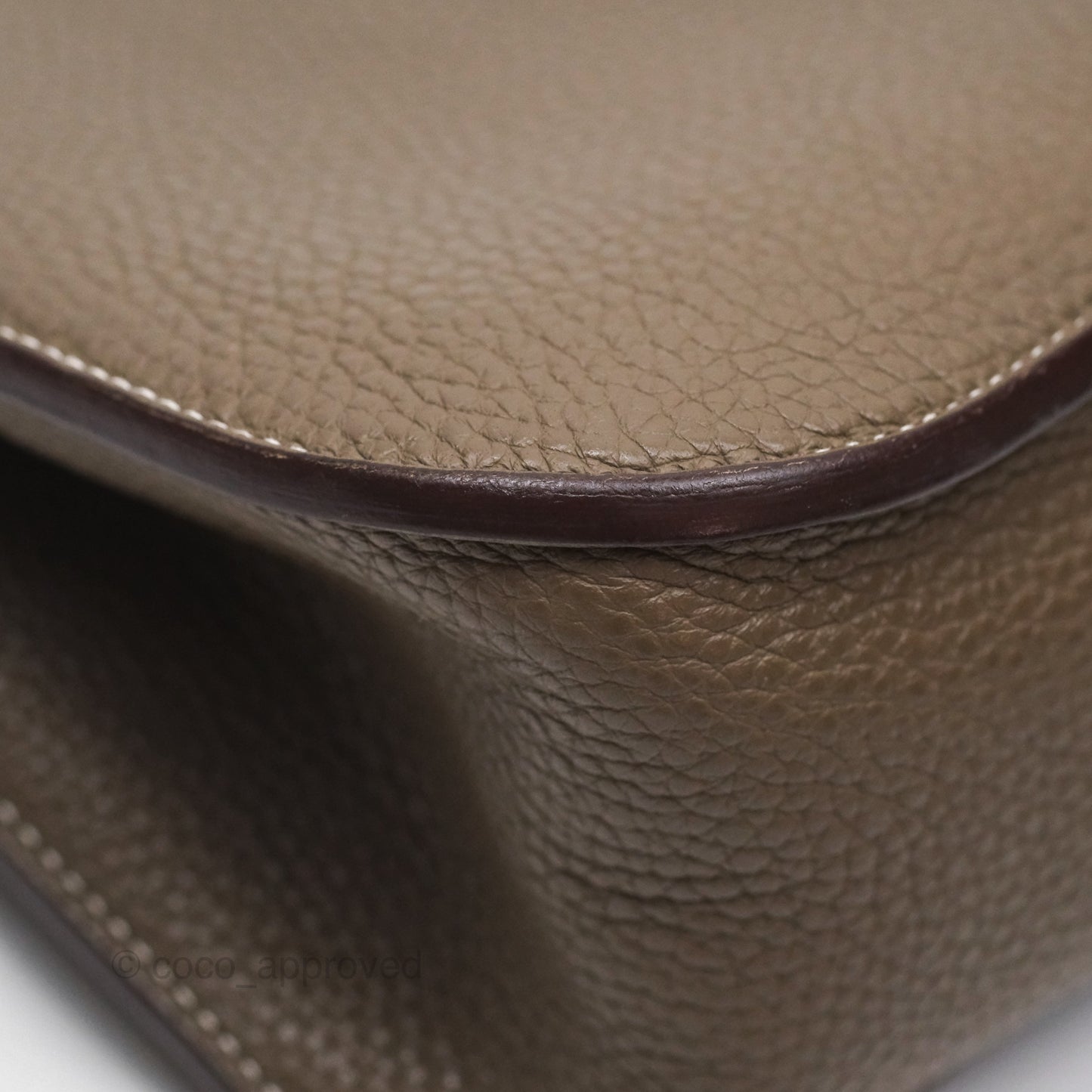 Hermès Halzan 31 Etoupe Clemence Palladium Hardware