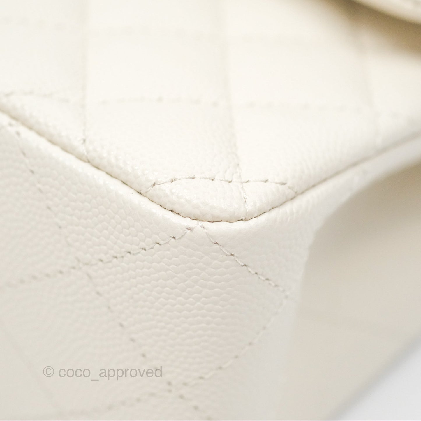 Chanel Small Classic Quilted Flap Light Ivory Caviar Gold Hardware