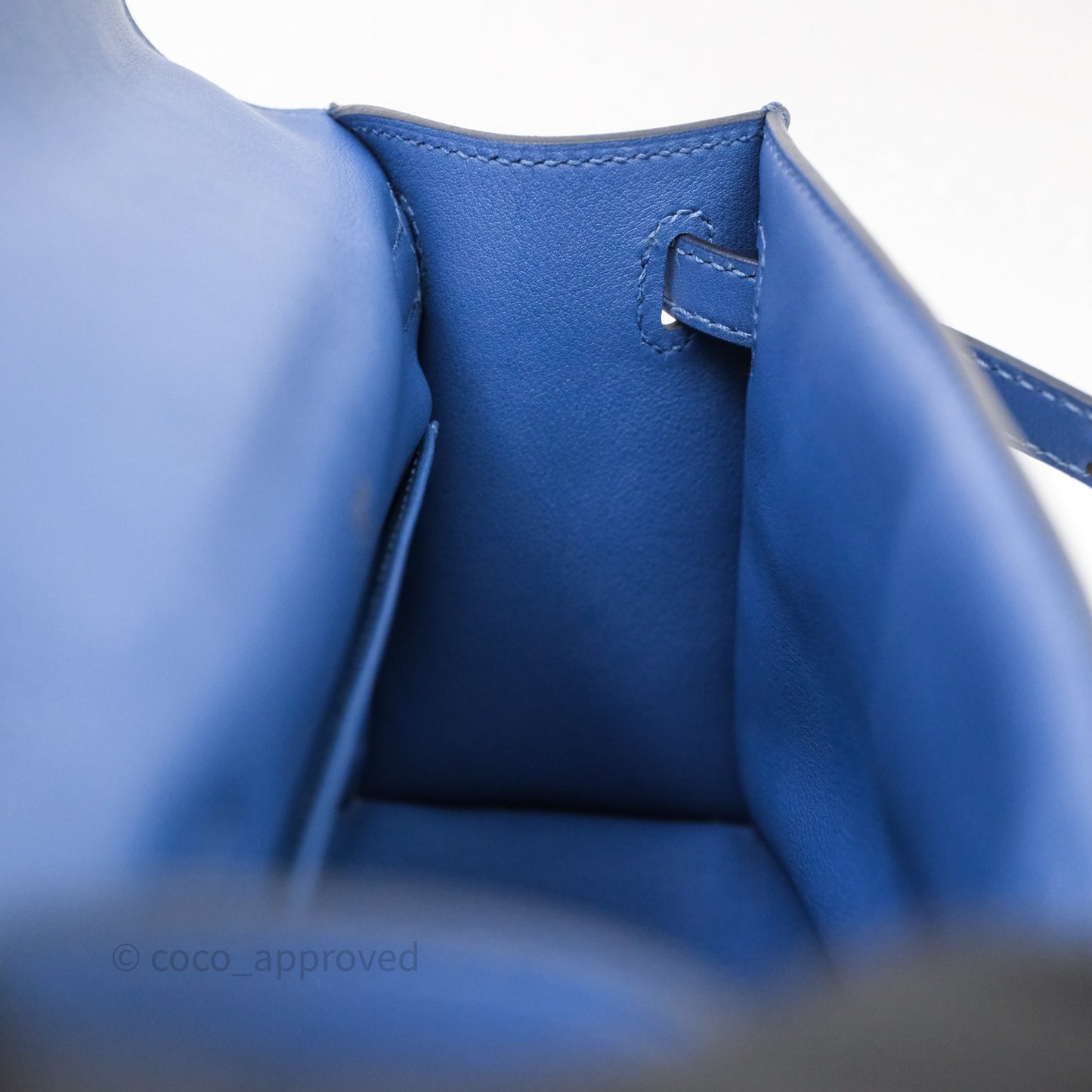 Hermès Kelly Pochette Clutch Bleu Brighton 7E Swift Gold Hardware