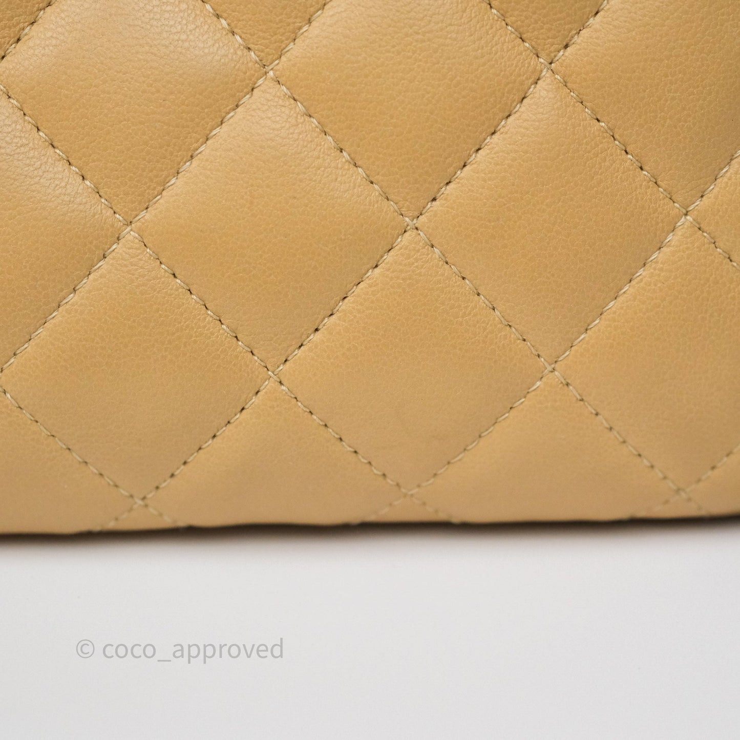 Chanel Coco Vintage Camera Case Beige Calfskin Gold Hardware