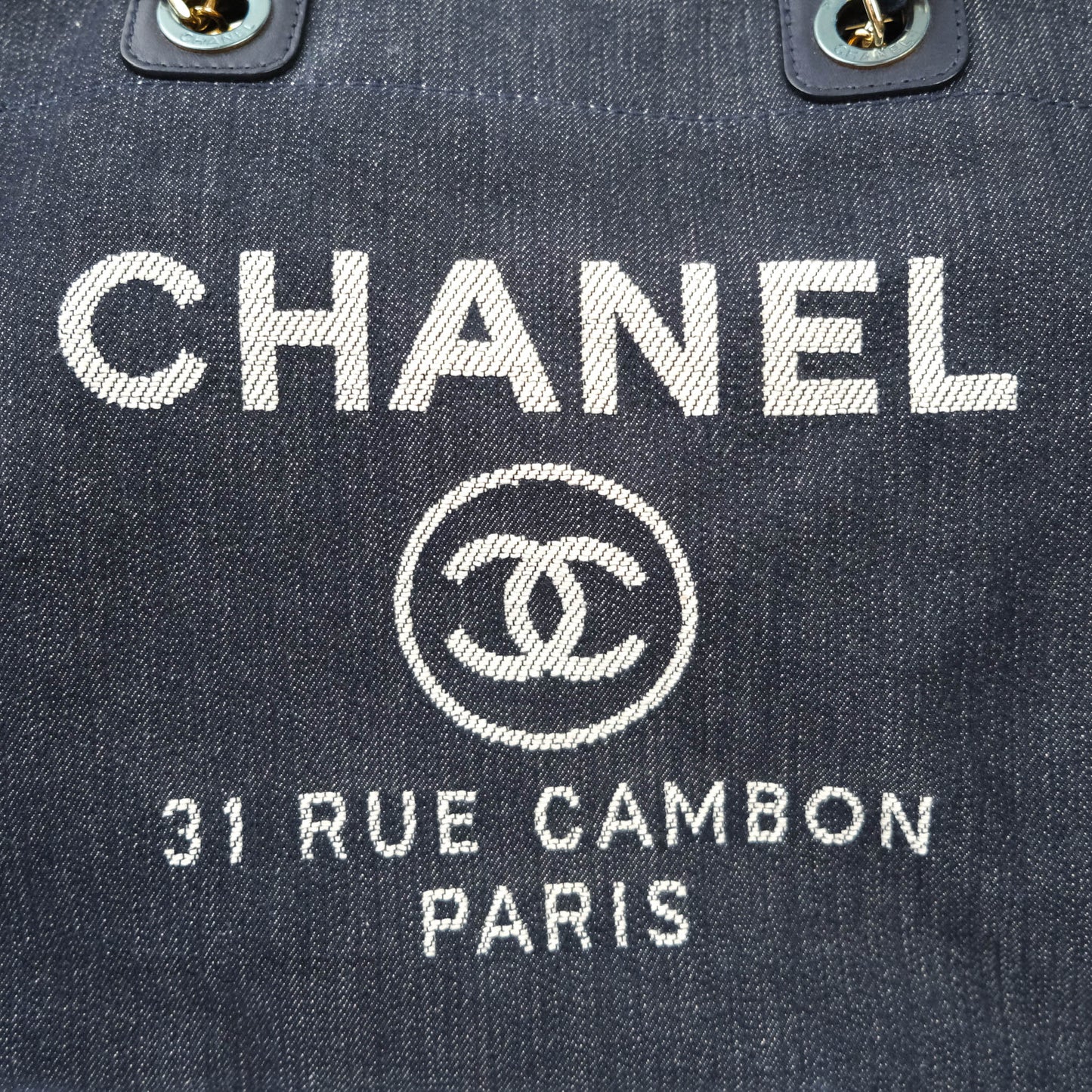 Chanel Canvas Large Deauville Tote Denim