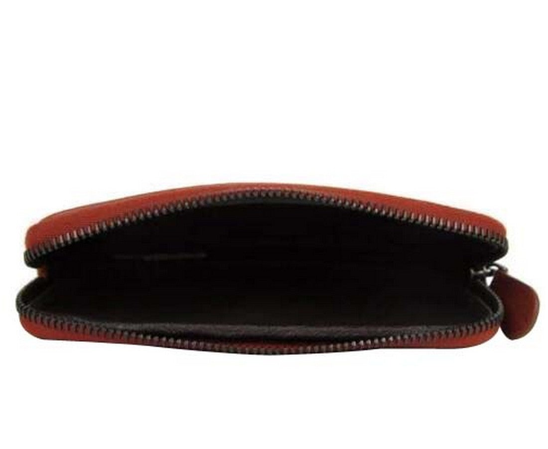 Luxury Bottega Veneta Unisex Smartphone Case Rust Woven Leather Coin Purse