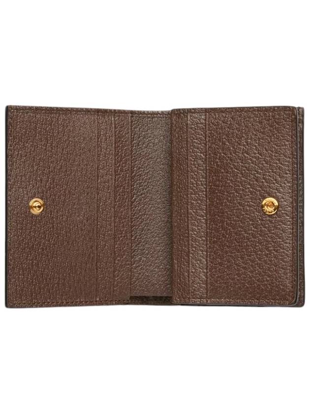 Luxury Gucci Trending 2025 Ophidia GG Supreme Zipper Half Wallet Beige Brown