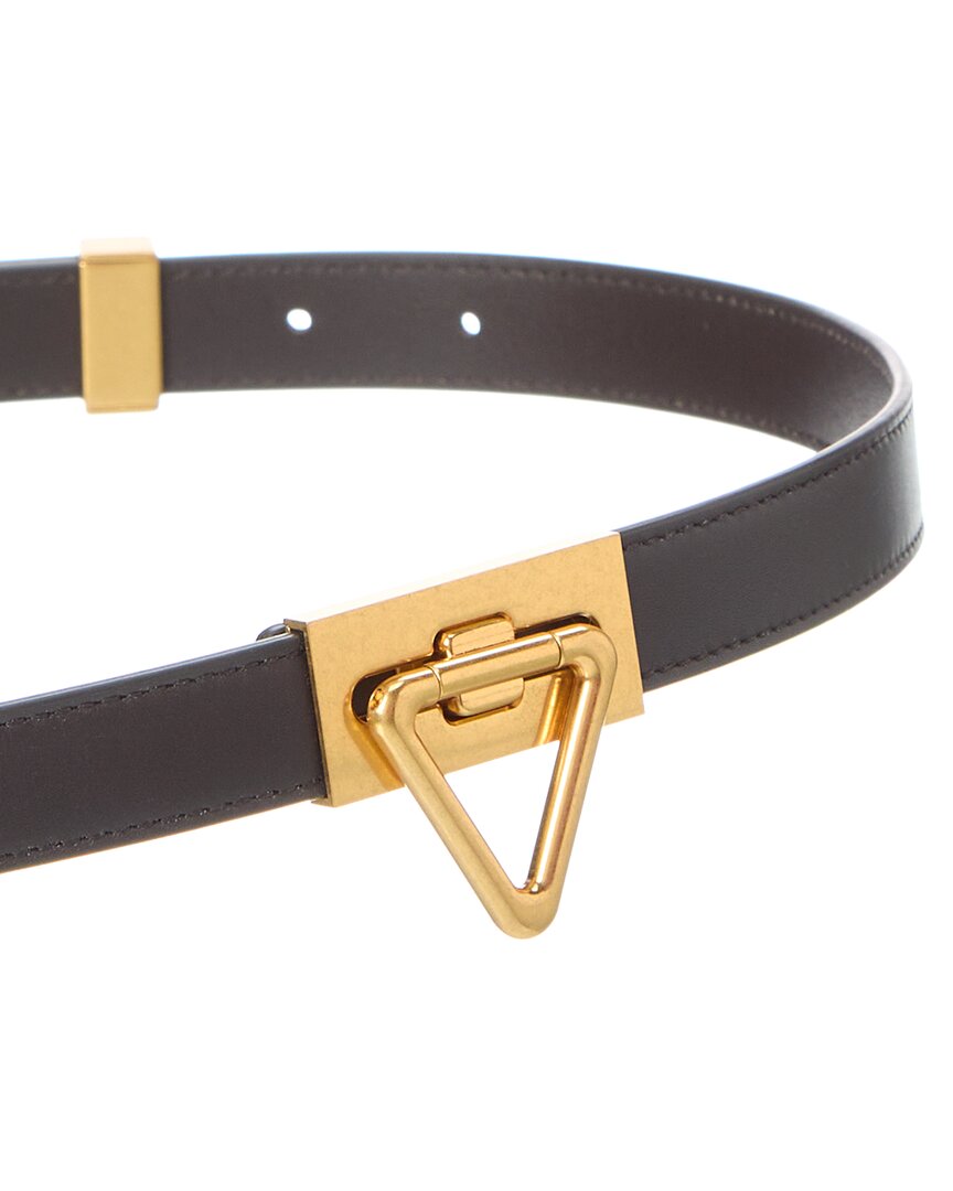 Luxury Bottega Veneta Triangle Buckle Leather Belt