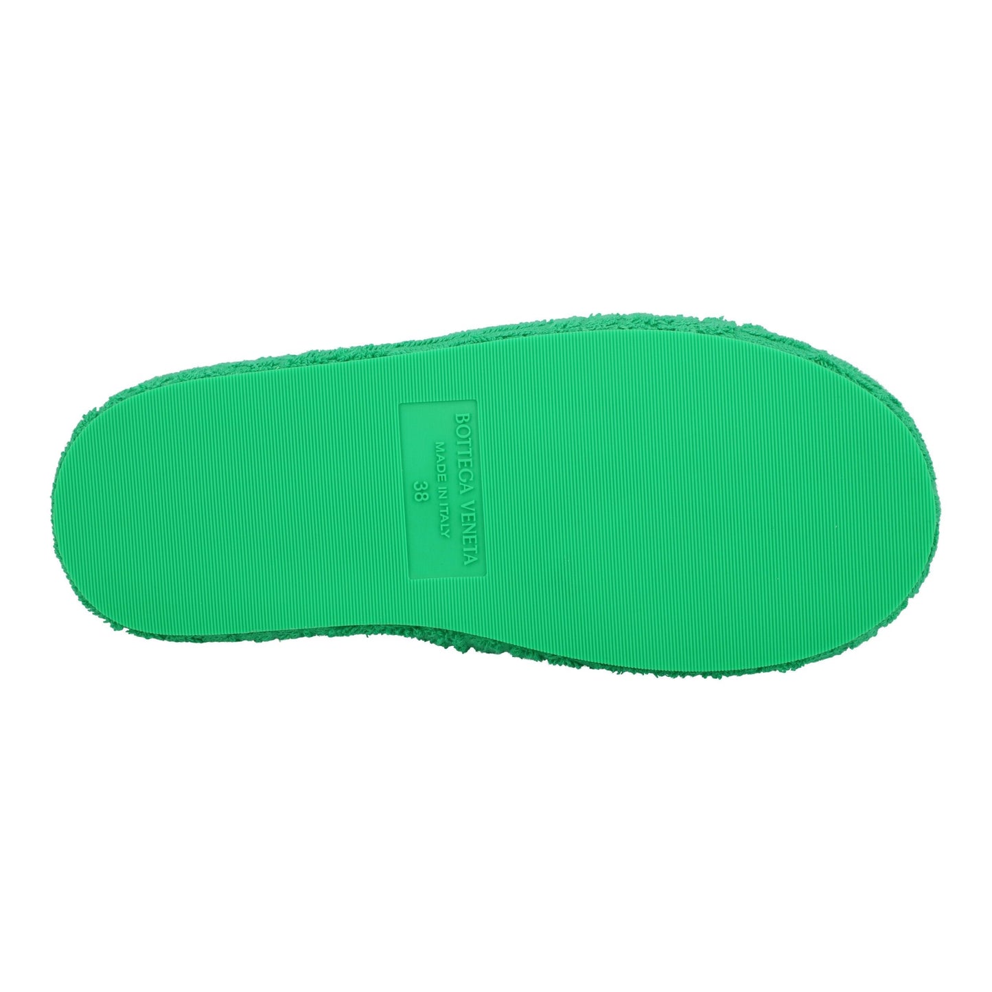 Luxury Bottega Veneta Women Resort Sponge Slides in green cotton