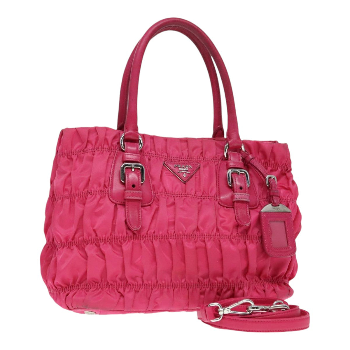 Luxury Prada Hand Bag Nylon 2way Pink  91015