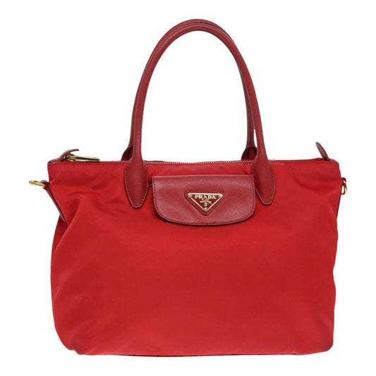 Luxury Prada Hand Bag Nylon Red  91016