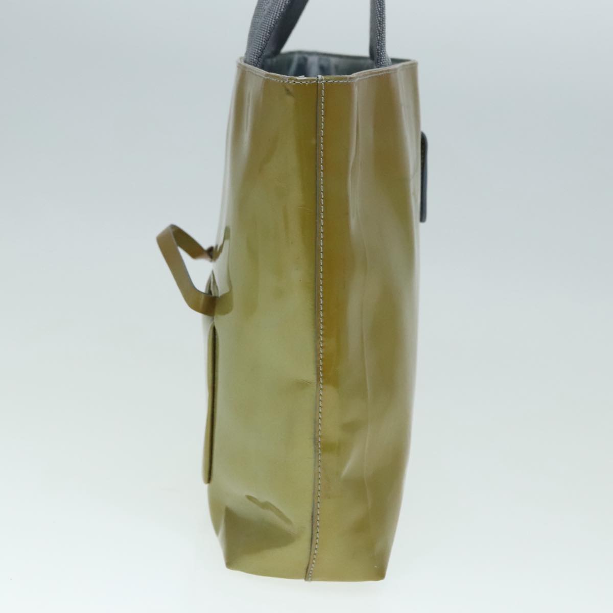 Luxury Prada Hand Bag Enamel Lime Yellow  91019