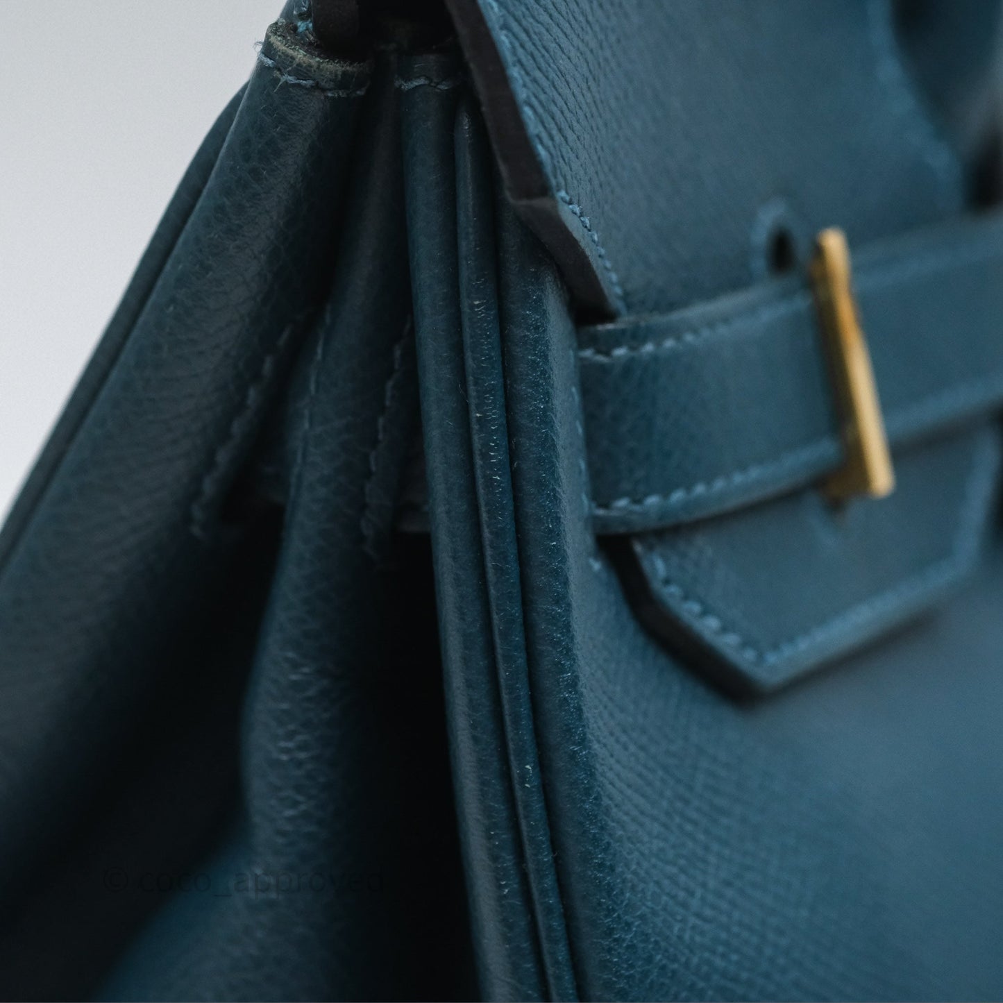 Hermès Birkin 30 Retourne Bleu de Prusse 7P Epsom Gold Hardware