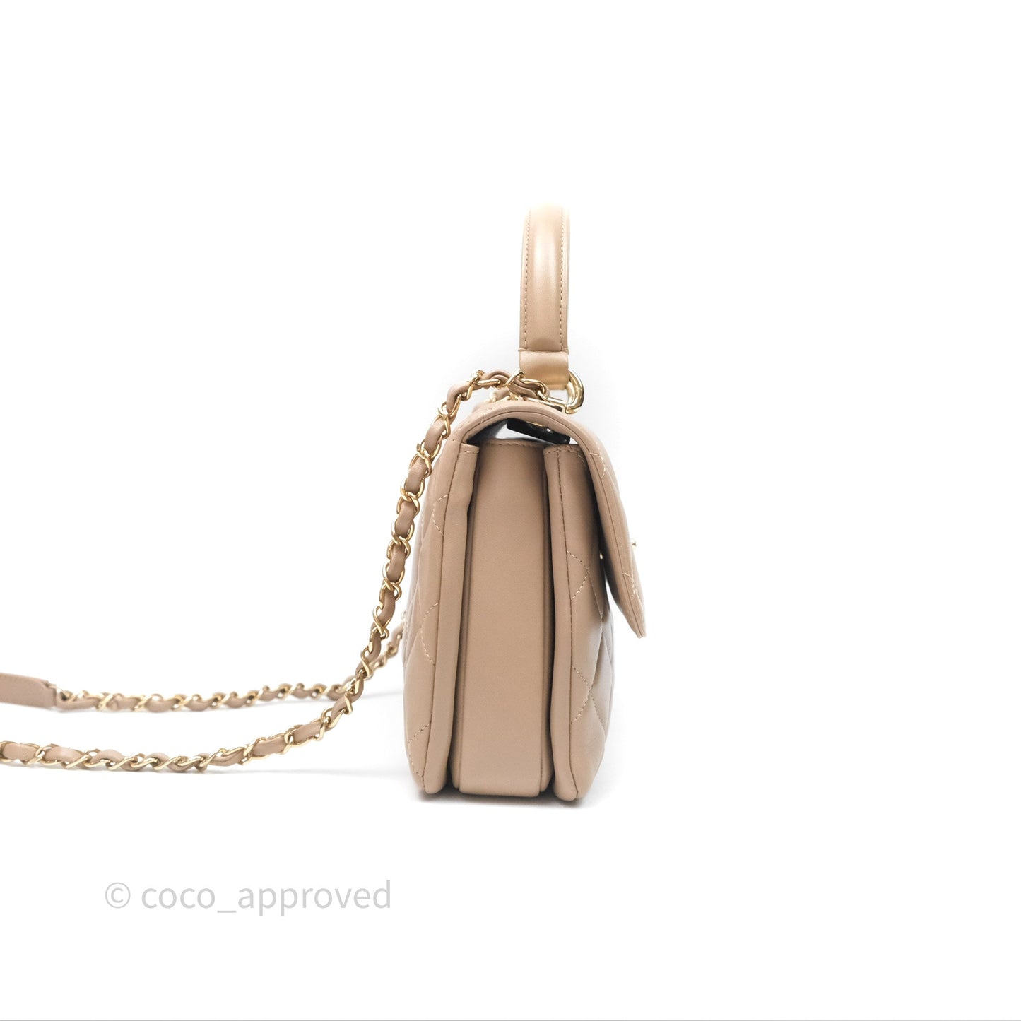 Chanel Small Trendy CC Beige Lambskin Gold Hardware