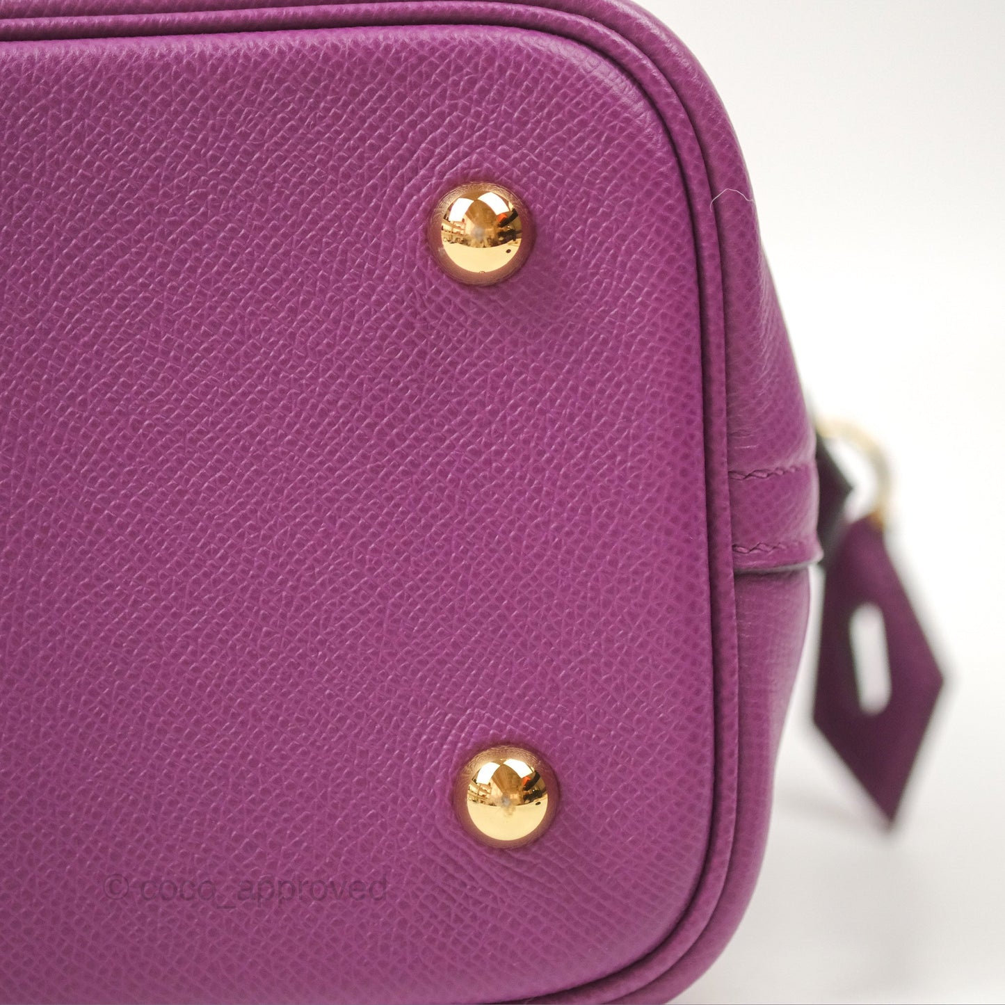 Hermès Bolide 1923 31 Purple Epsom Palladium Hardware