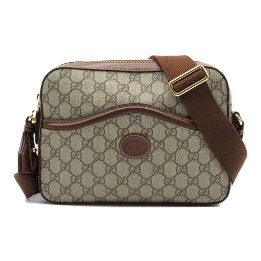 Luxury Gucci Trending 2025 GG Supreme Shoulder bag Shoulder bag PVC Coated Canvas Beige Brown