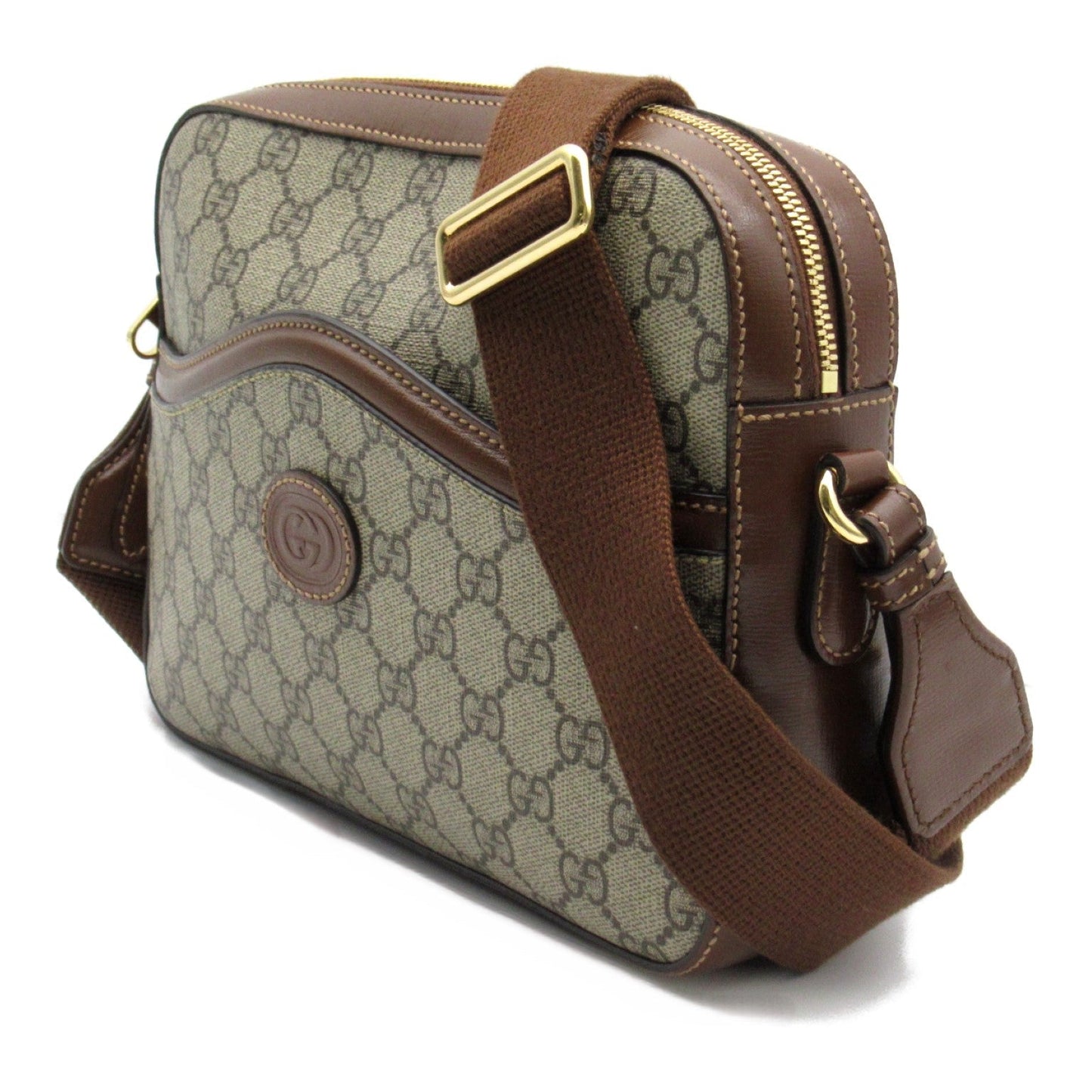 Luxury Gucci Trending 2025 GG Supreme Shoulder bag Shoulder bag PVC Coated Canvas Beige Brown