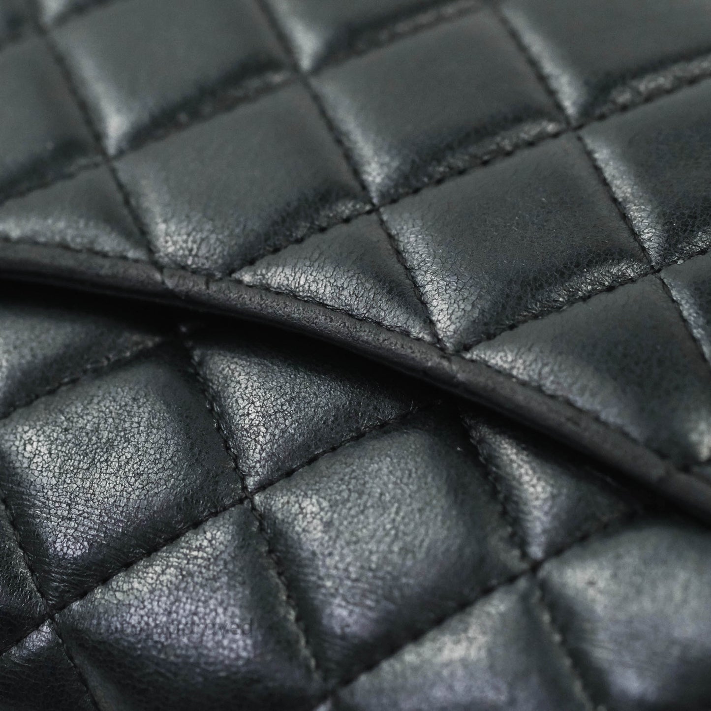 Chanel Classic Quilted Mini Rectangular Flap Black Lambskin Silver Hardware
