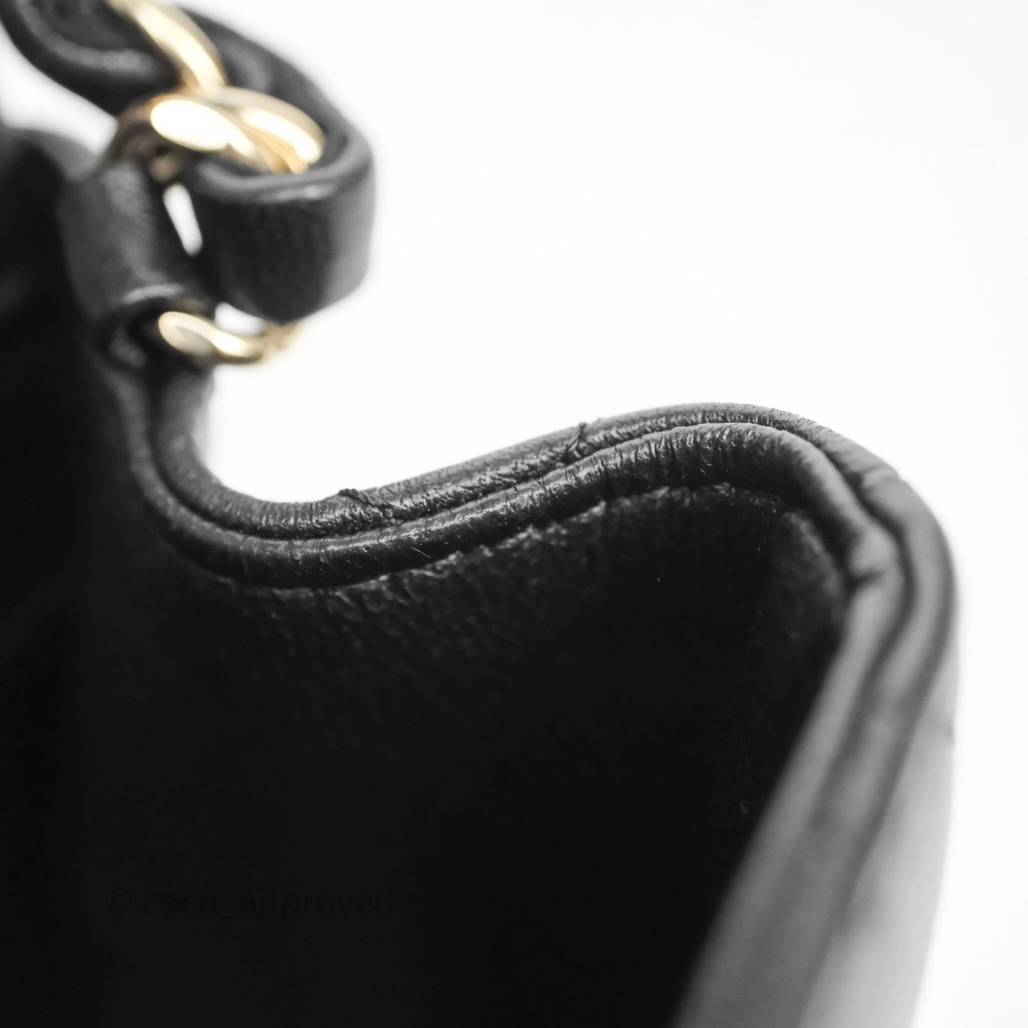 Chanel Mini Square Quilted Black Lambskin Gold Hardware