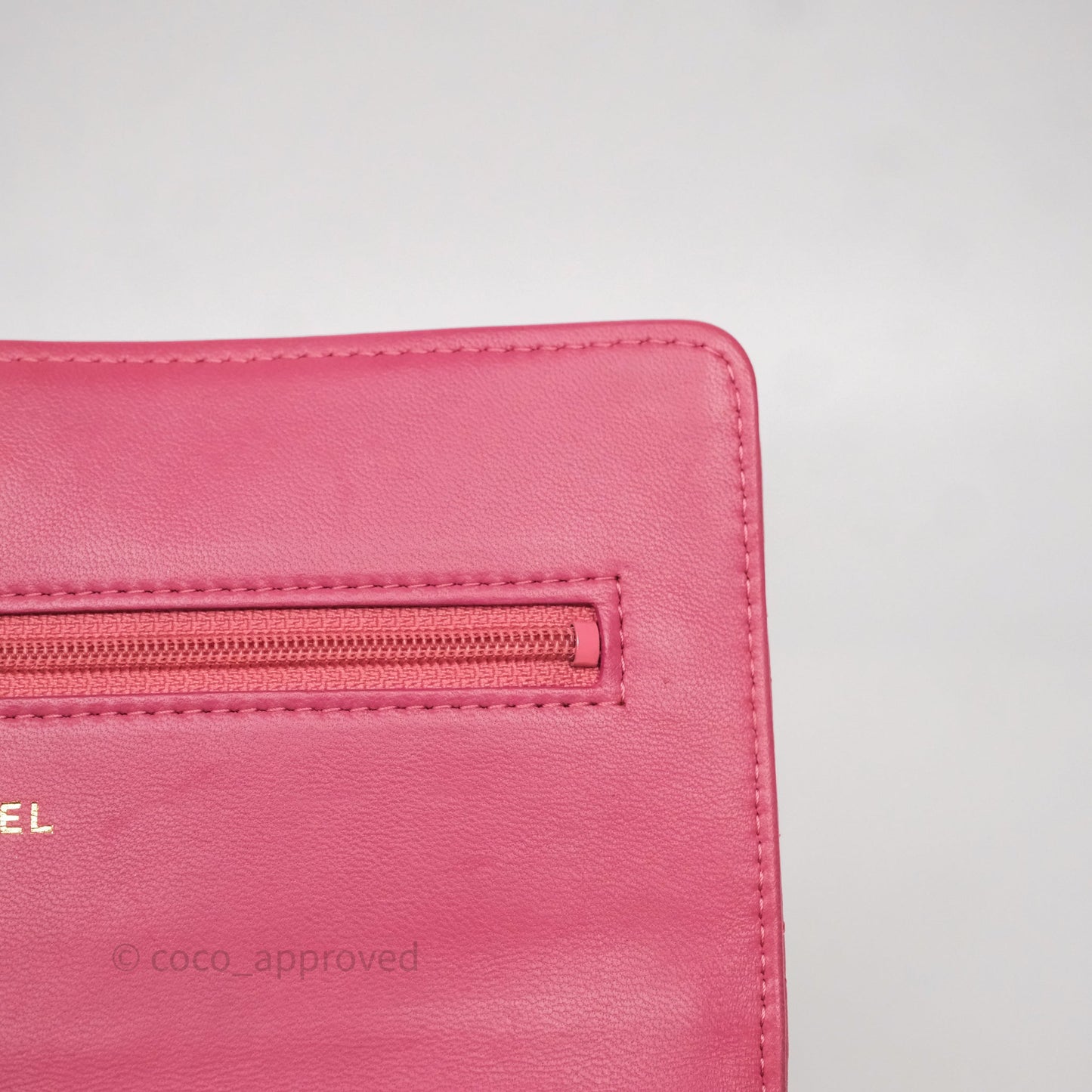 Chanel Quilted Classic WOC Pink Lambskin Gold Hardware