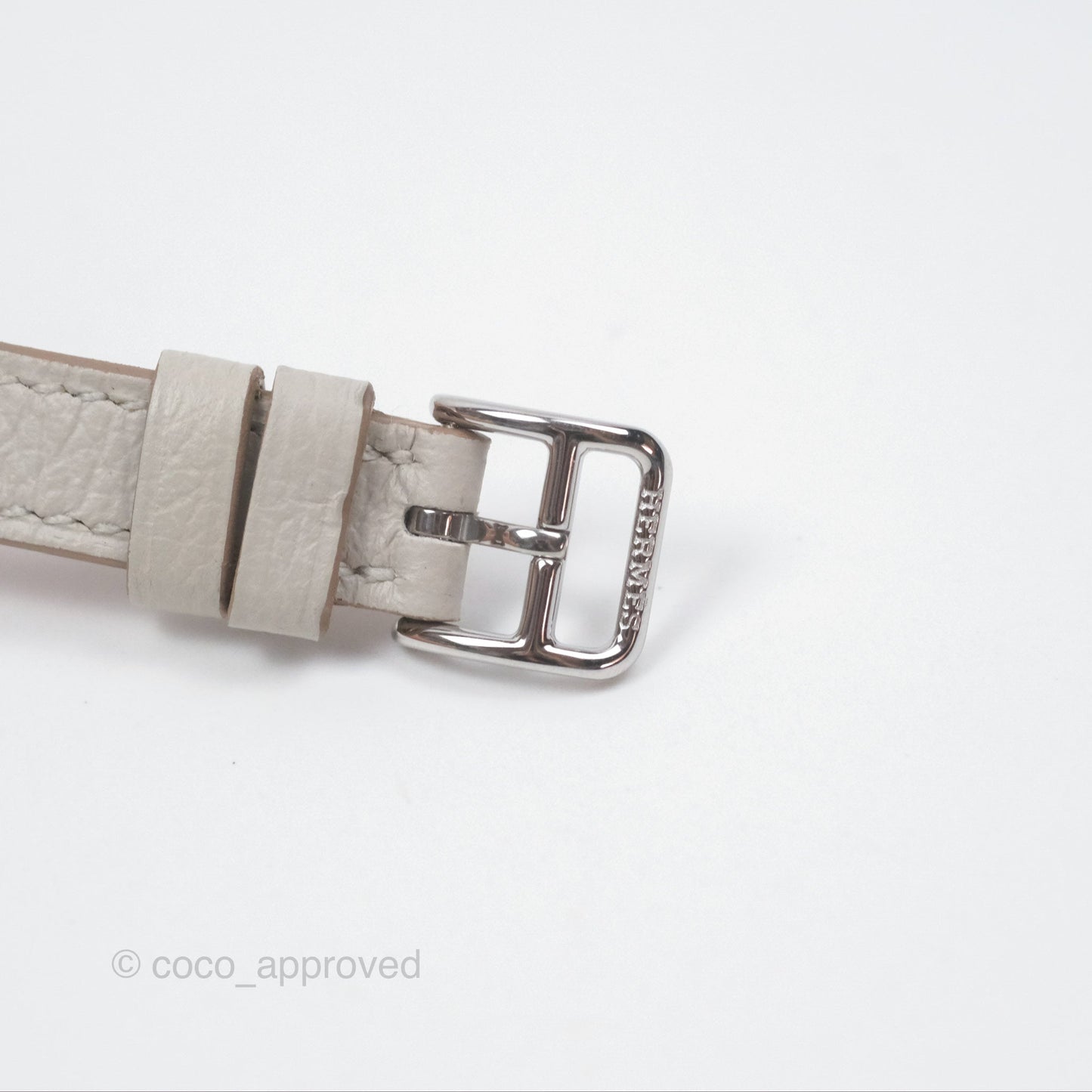 Hermès Nantucket Watch PM Gris Perle Epsom Palladium Hardware