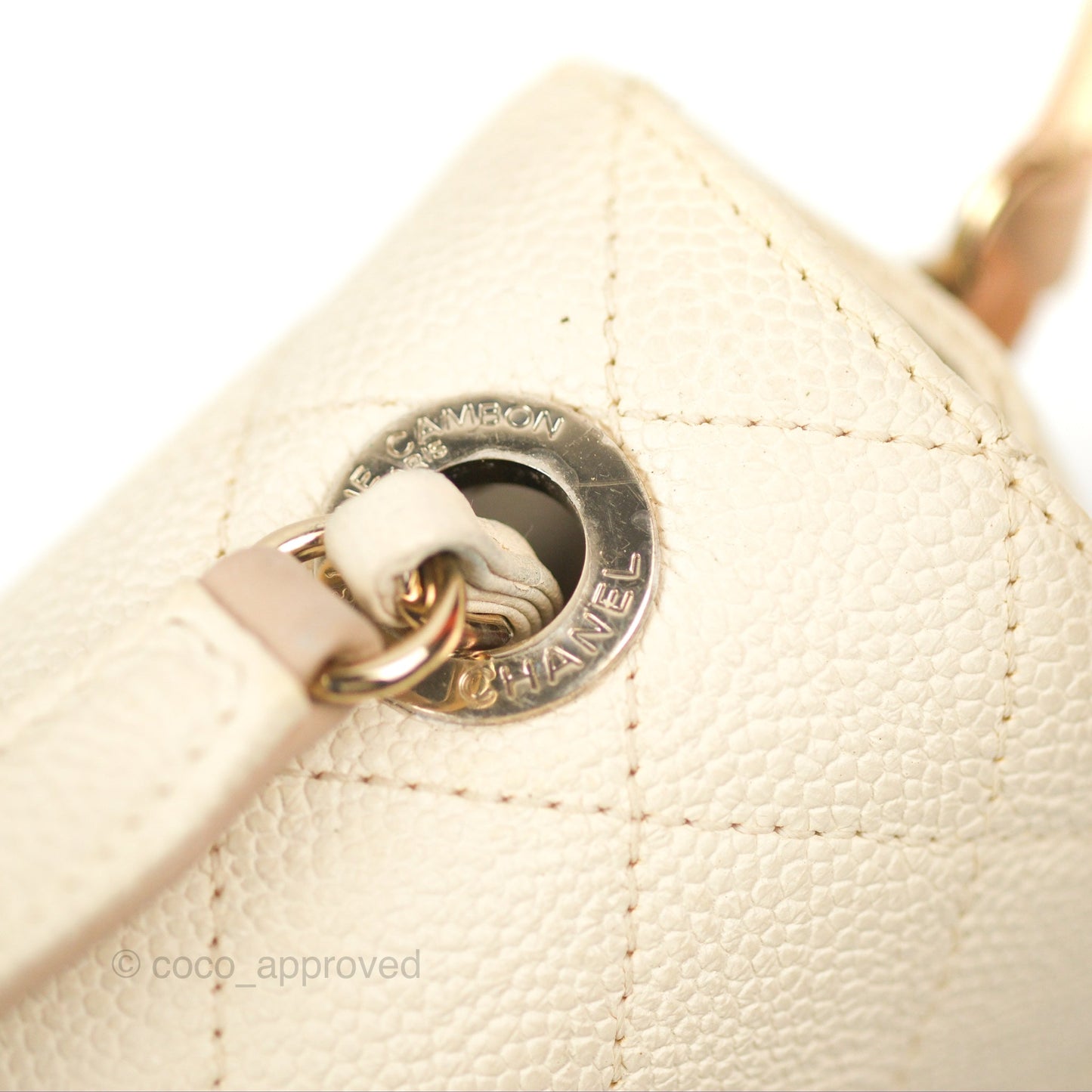 Chanel Medium CC Cuba Flap Bag Ivory Caviar Light Gold Hardware