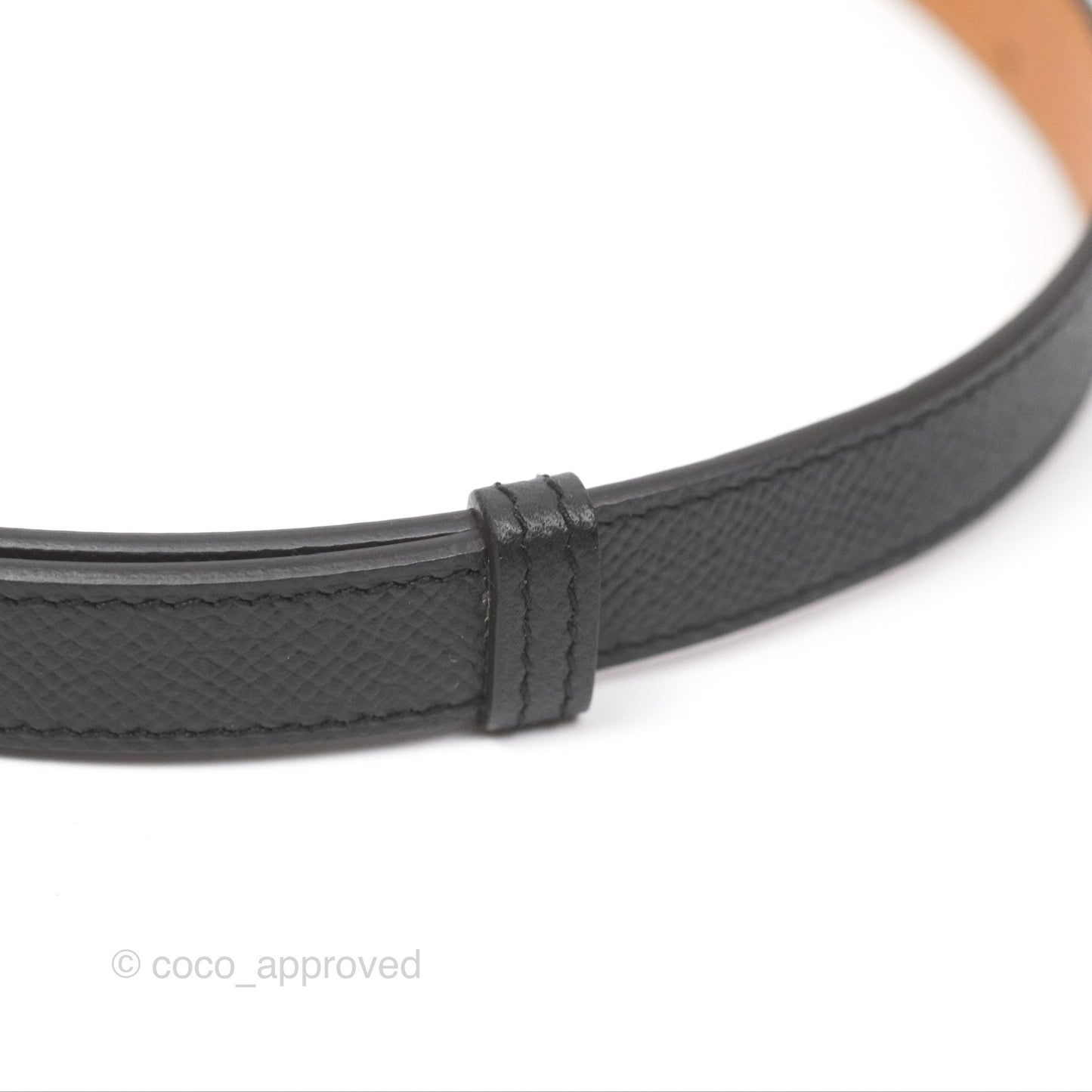 Hermès Kelly Belt Black Epsom Rose Gold Hardware