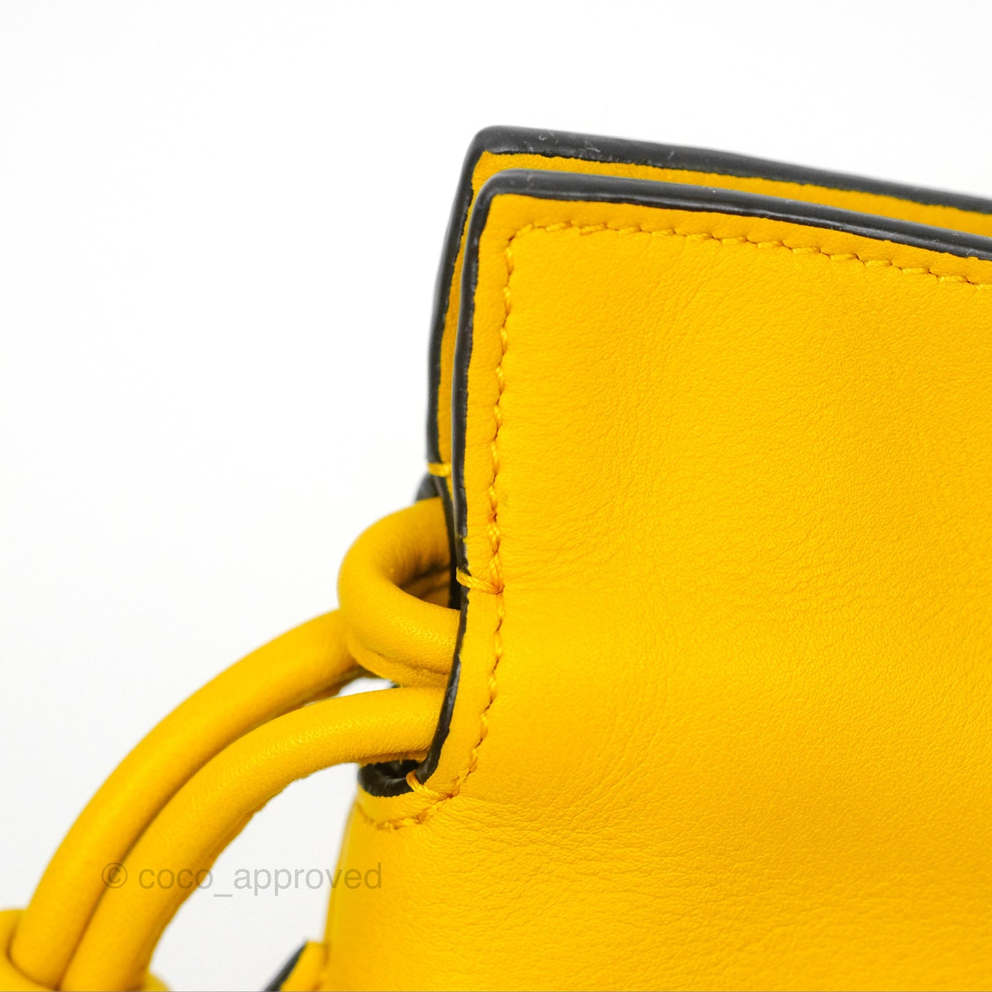 Loewe Nano Flamenco Clutch with Chain Mustard Calfskin