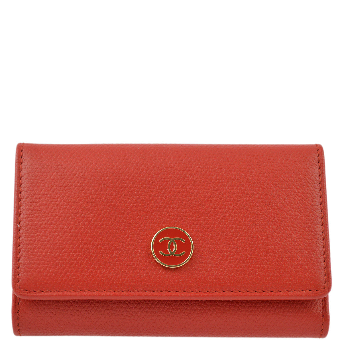 Chanel Red Caviar Six Hook Key Case Small New