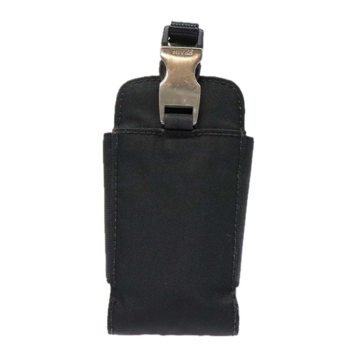 Luxury Prada Neck Case Nylon Black Silver  91191